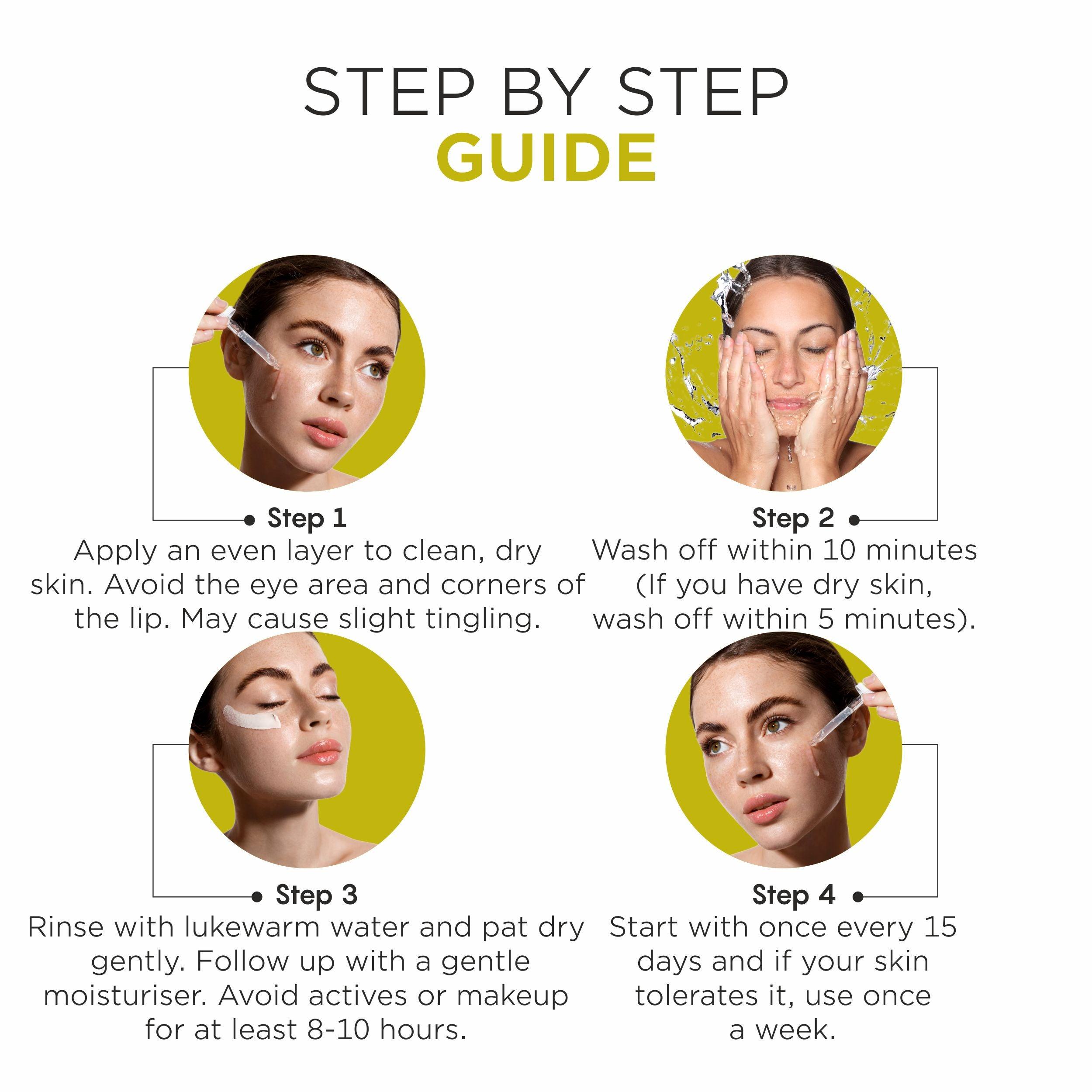 Face Peeling Solution - 25% AHA + 2% BHA + 5% PHA infused with sugarcane