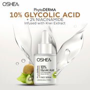 Face Serum - 10% Glycolic Acid + 2% Niacinamide infused with Kiwi