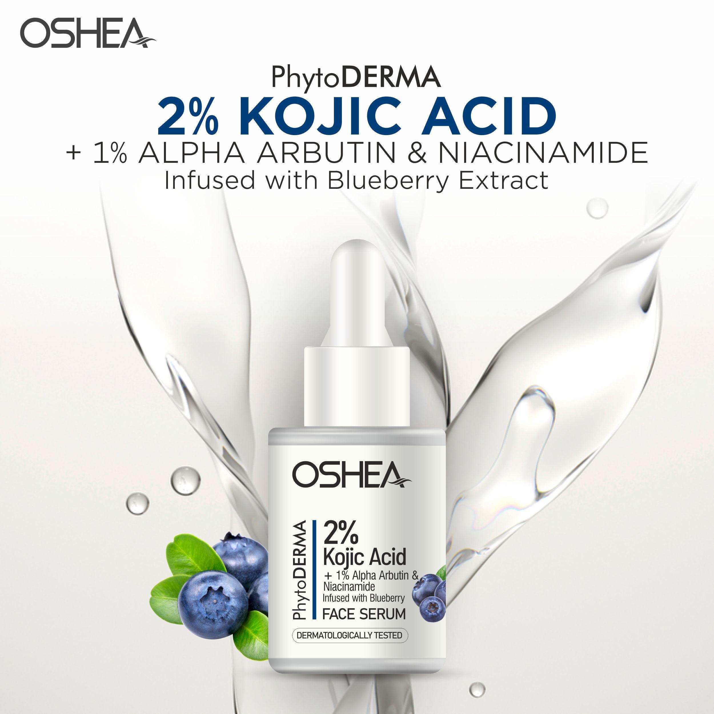 Face Serum - 2% Kojic Acid + 1% Alpha Arbutin & Niacinamide infused with Blueberry