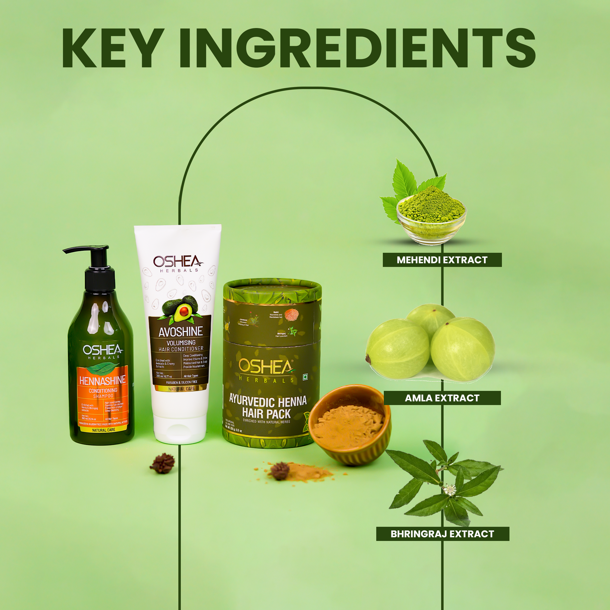 Key Ingredients Hair Essentials Combo Oshea Herbals