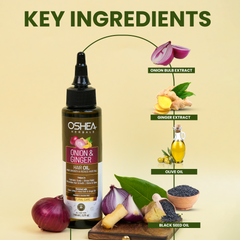 Key Ingredients Onion And Ginger Hair Oil Oshea Herbals