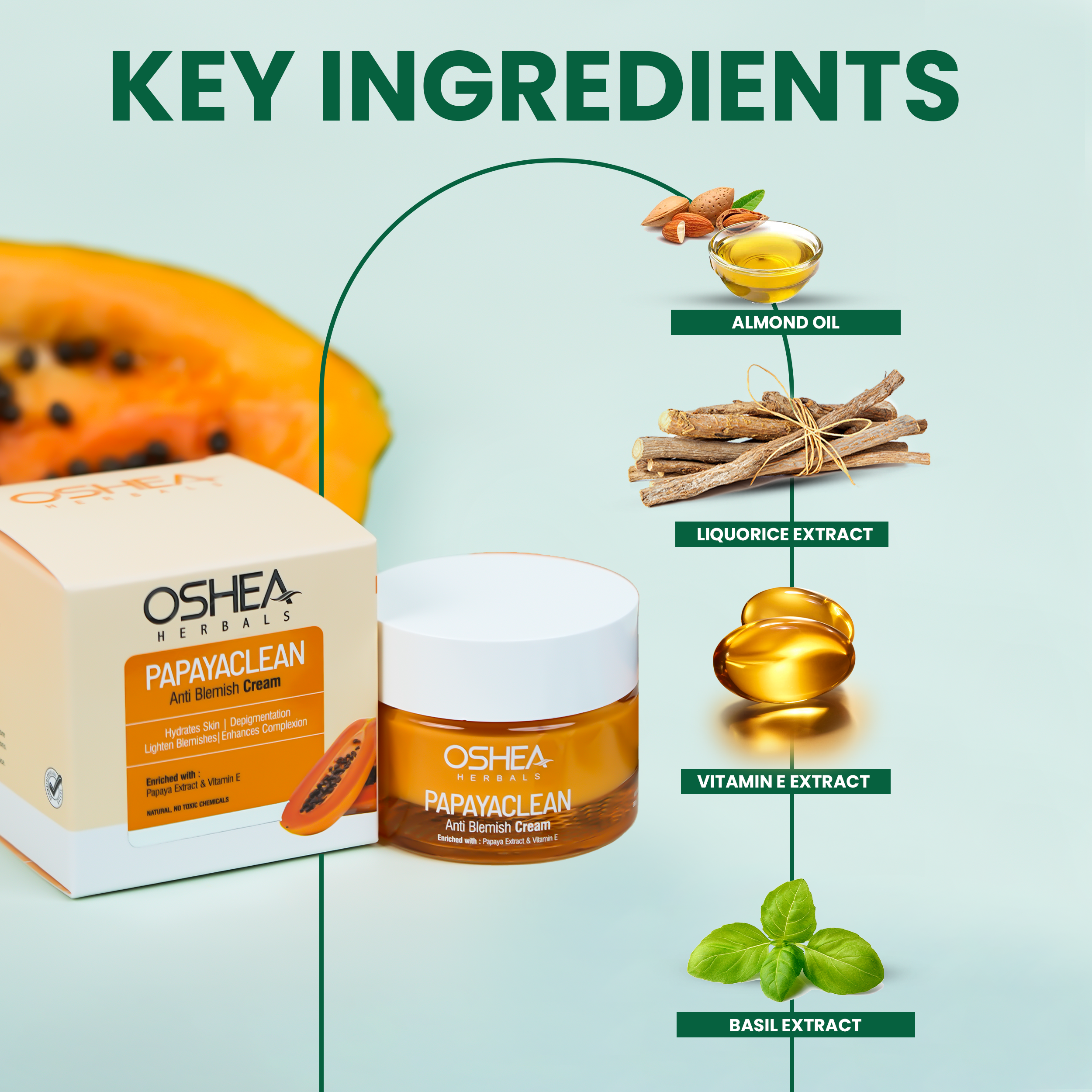 Key Ingredients Papayaclean Anti Blemish Cream Oshea Herbals
