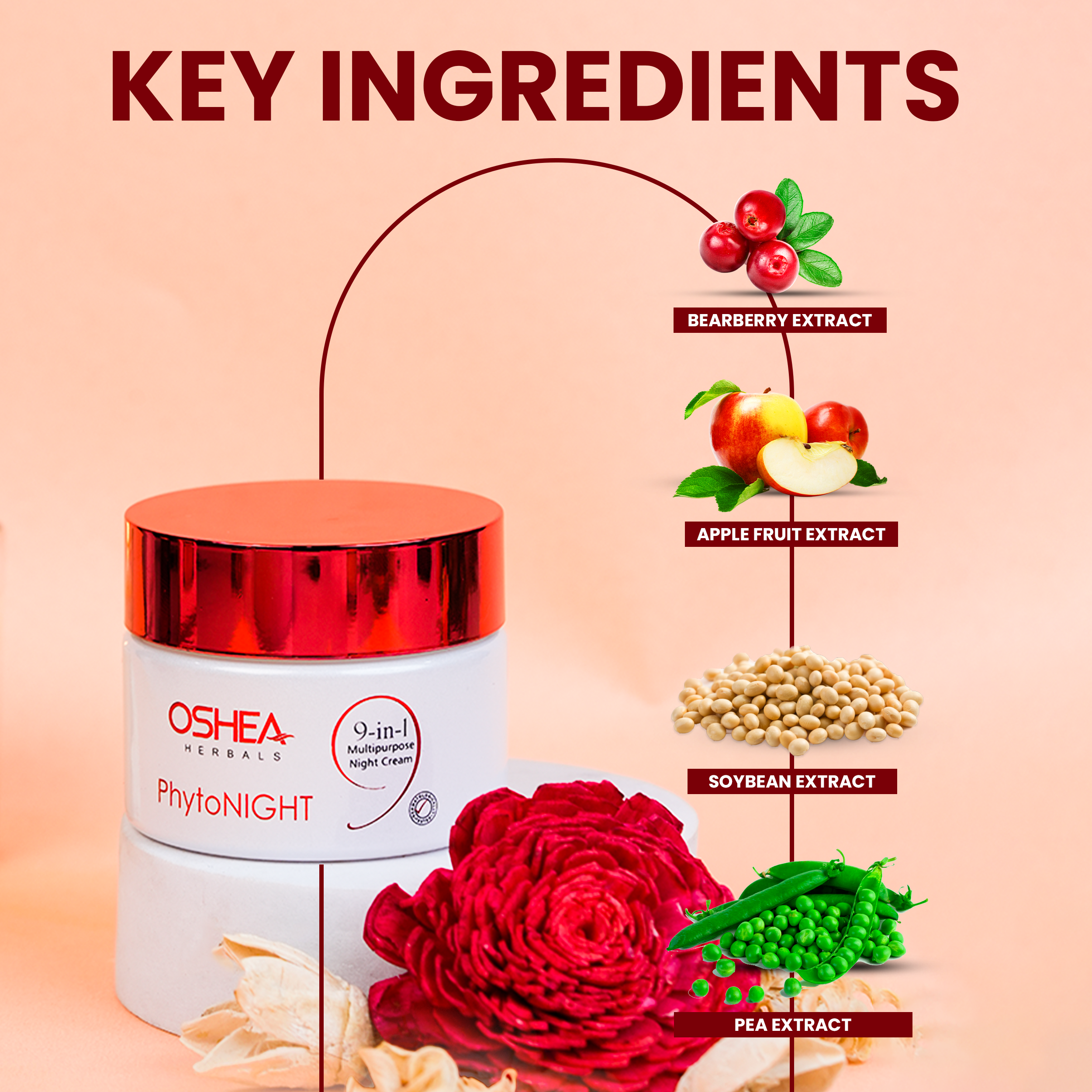 Key Ingredients Phytonight 9 in 1 Multipurpose Night Cream Oshea Herbals