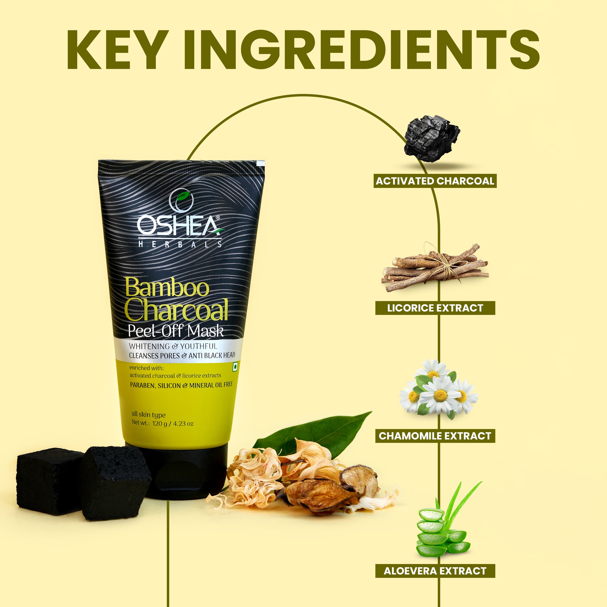 Bamboo Charcoal Peel Off Mask - Oshea Herbals