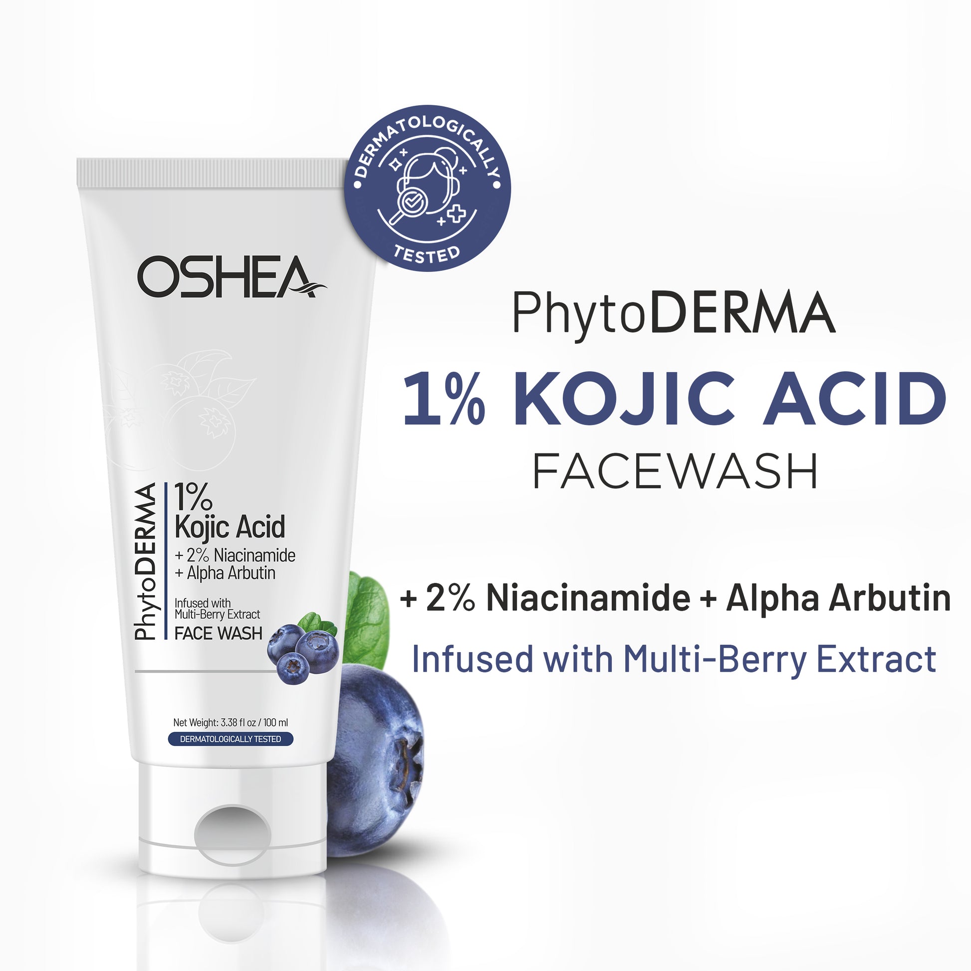 Kojic Acid Face Wash for Brightening and Dark Spot Reduction - Oshea Herbals