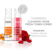 Turmeric Cleanser +Rose Fresh Toner Combo