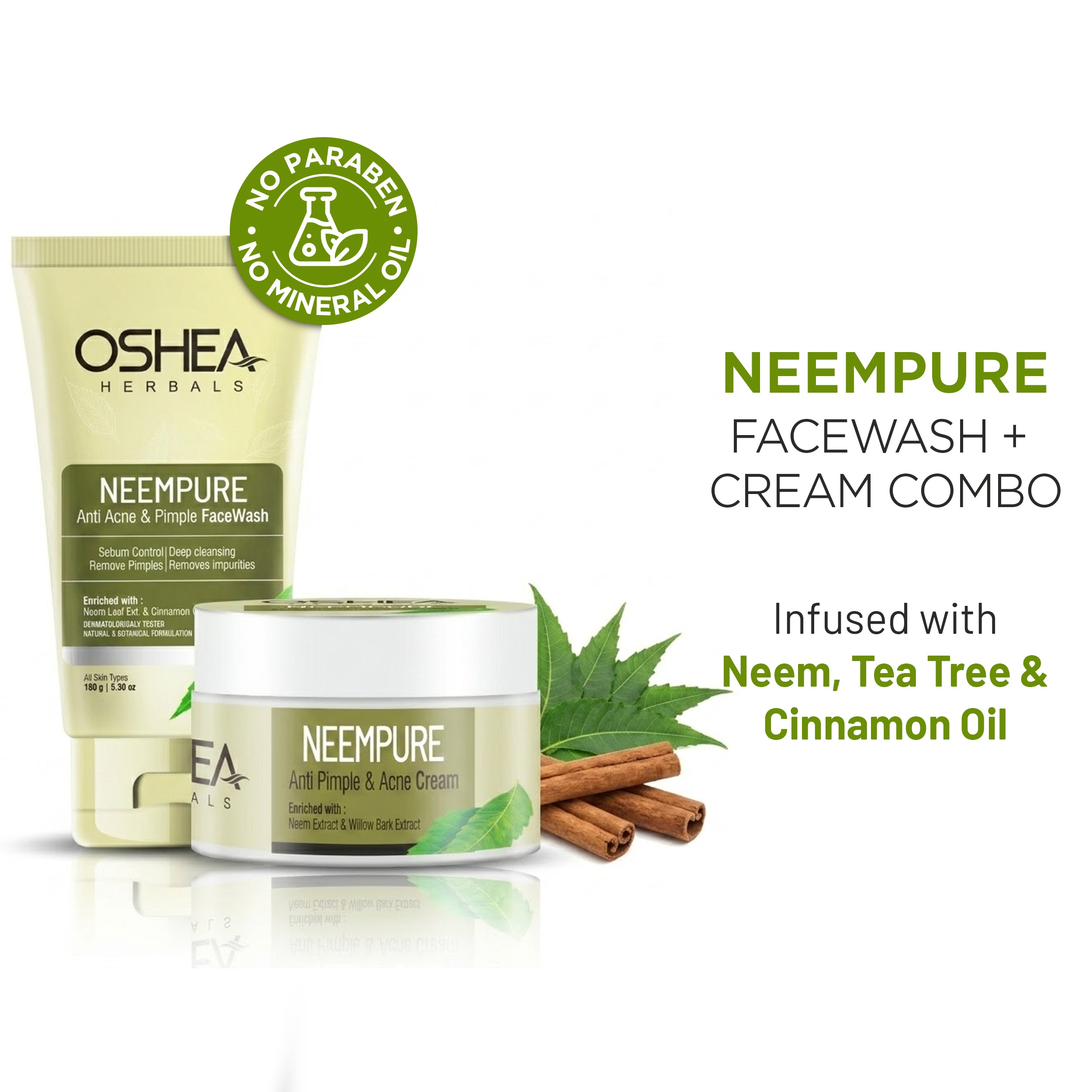 Neempure Anti Acne Pimple Face Wash Neempure Anti Acne Pimple Cream Combo