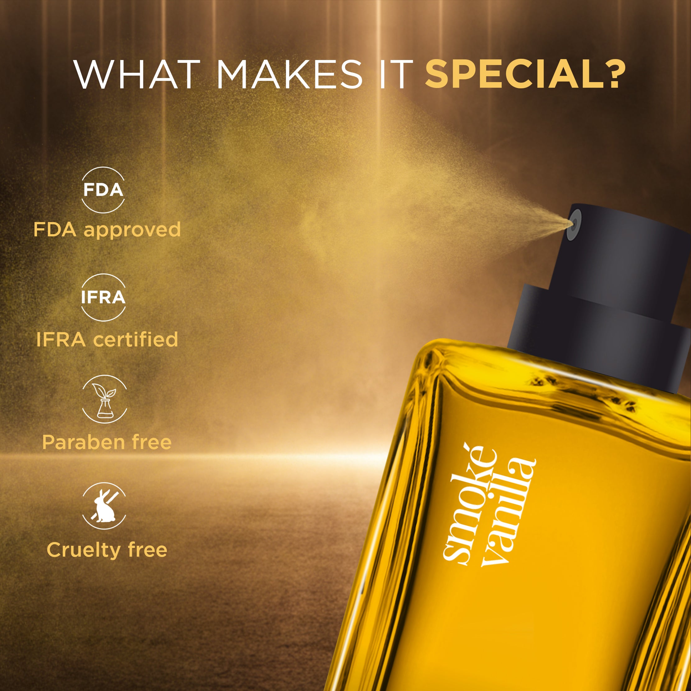 Eau De Parfum Smoke Vanilla Perfume for Men & Women