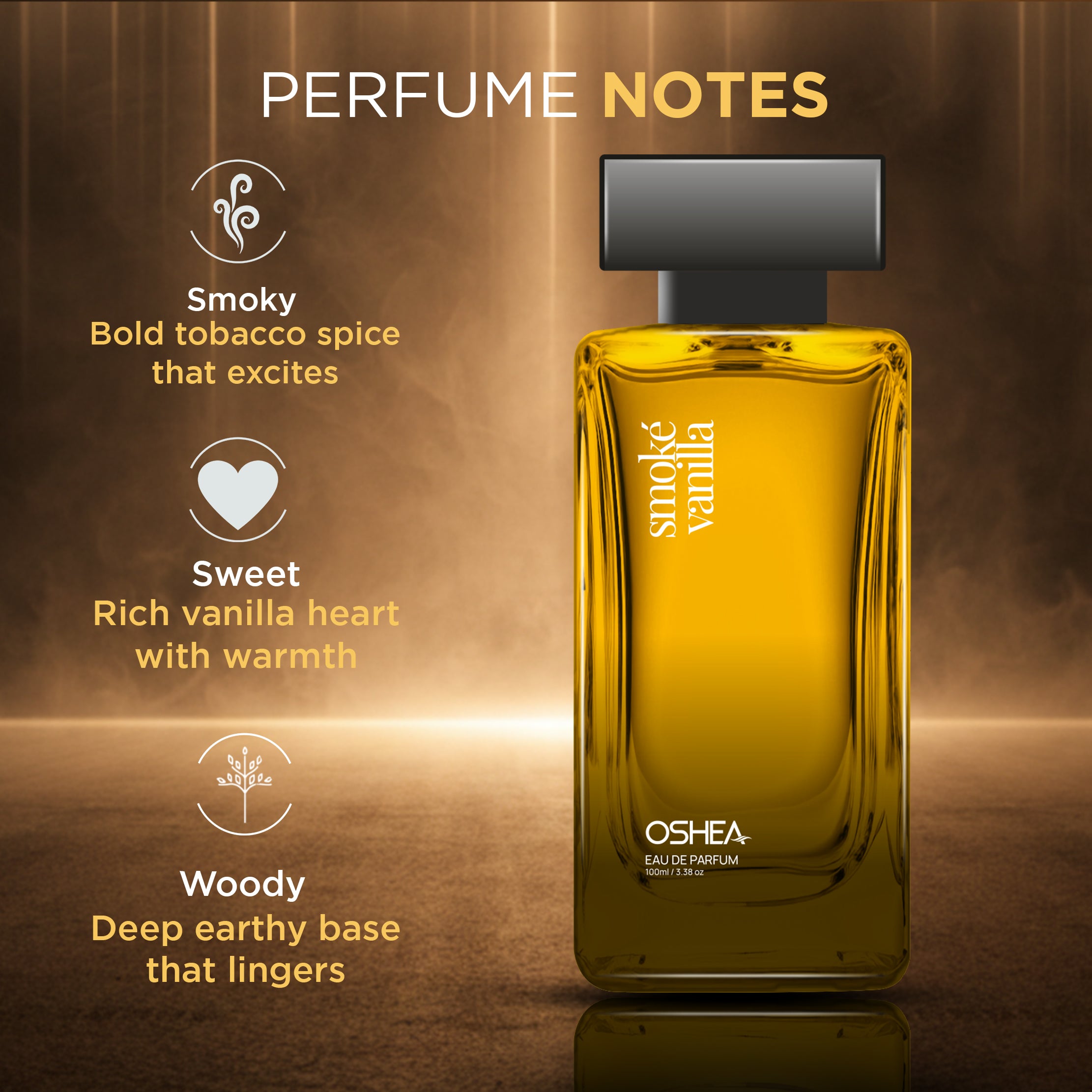 Eau De Parfum Smoke Vanilla Perfume for Men & Women