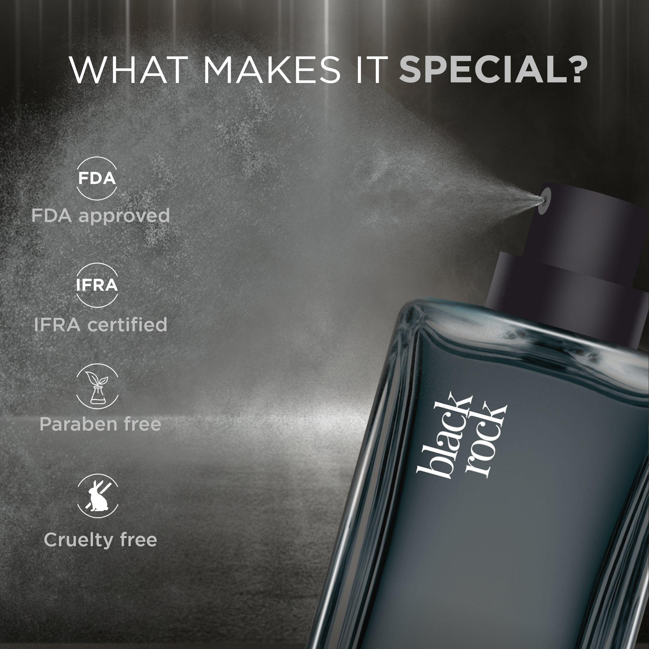 Eau De Parfum Black Rock Perfume for Men & Women