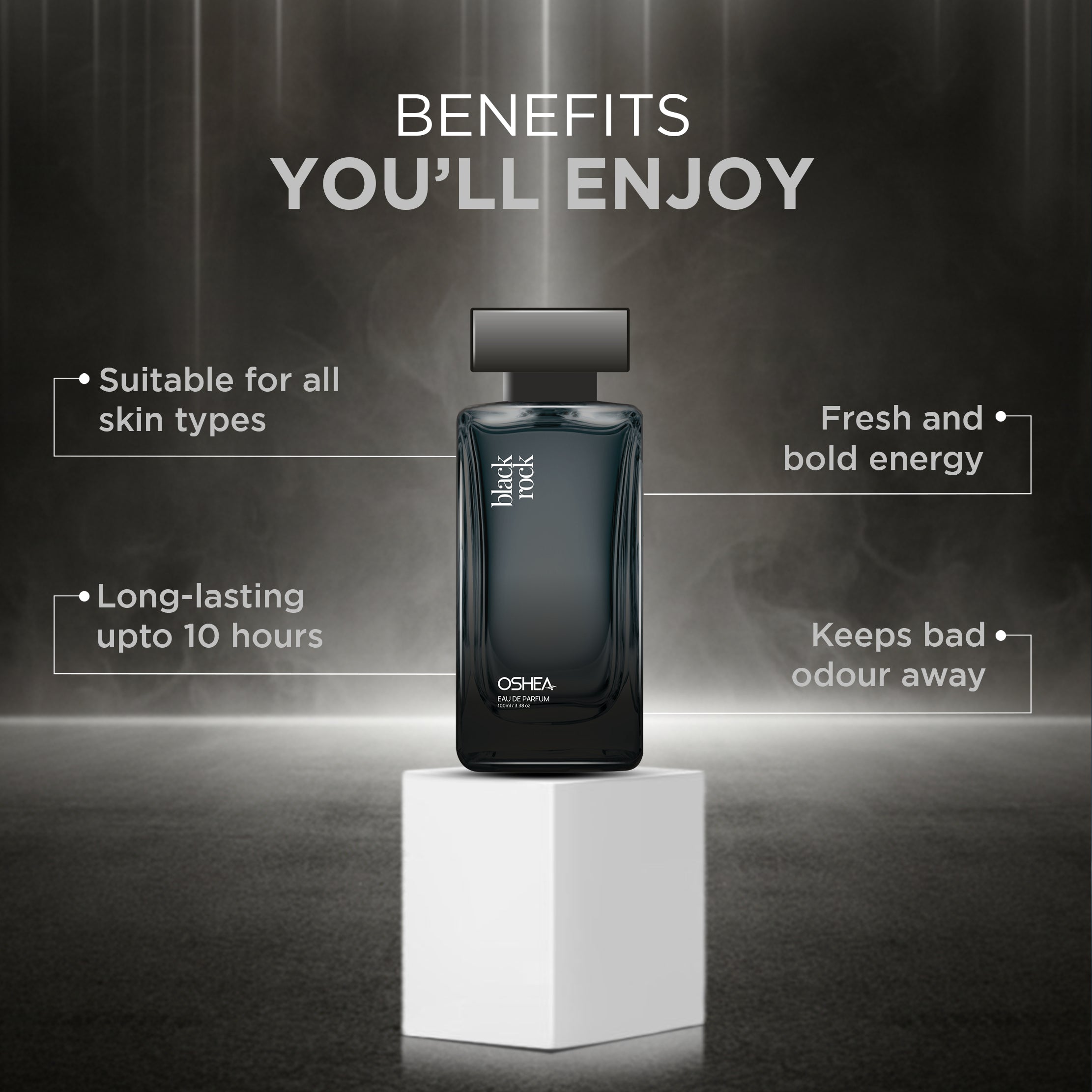 Eau De Parfum Black Rock Perfume for Men & Women