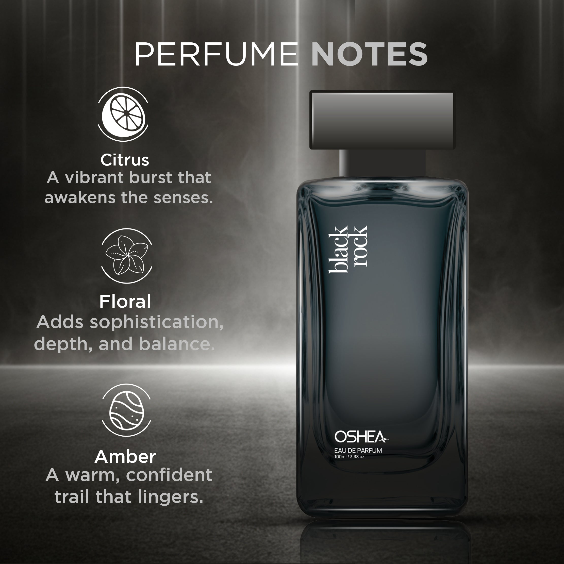 Eau De Parfum Black Rock Perfume for Men & Women