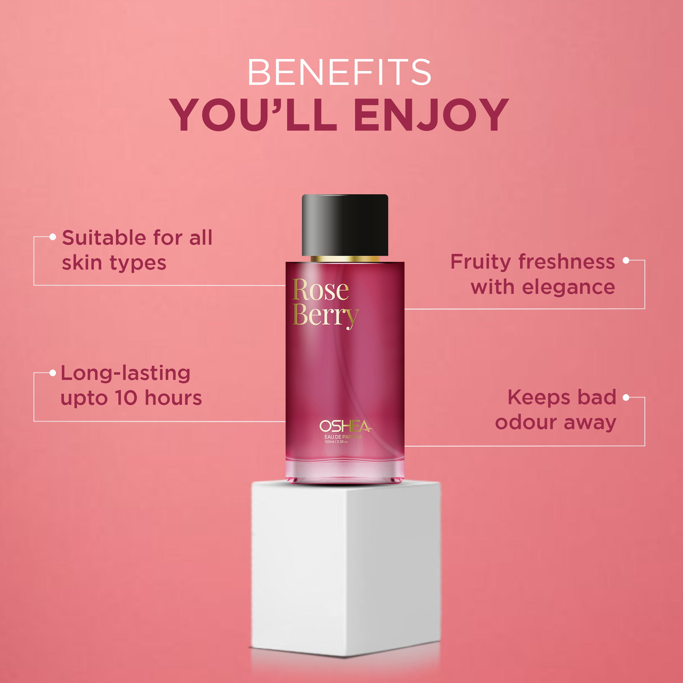 Eau De Parfum Rose Berry Perfume for Men & Women