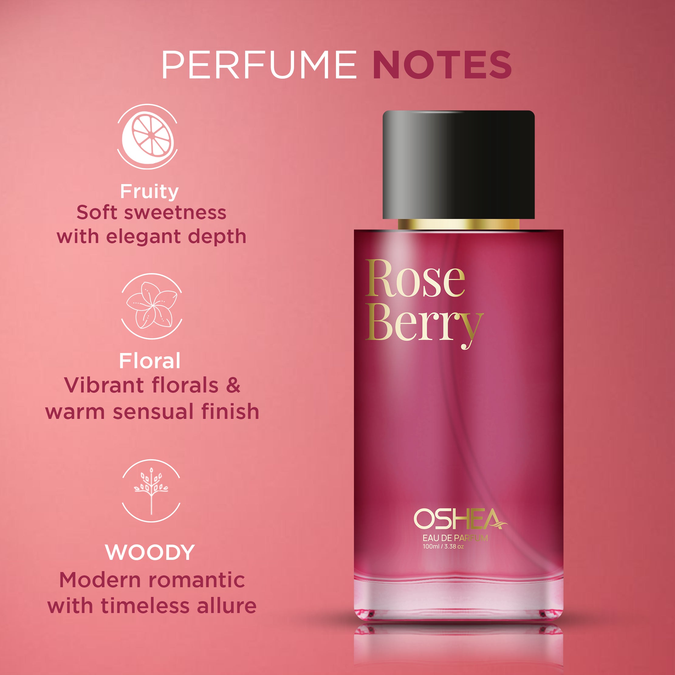 Eau De Parfum Rose Berry Perfume for Men & Women