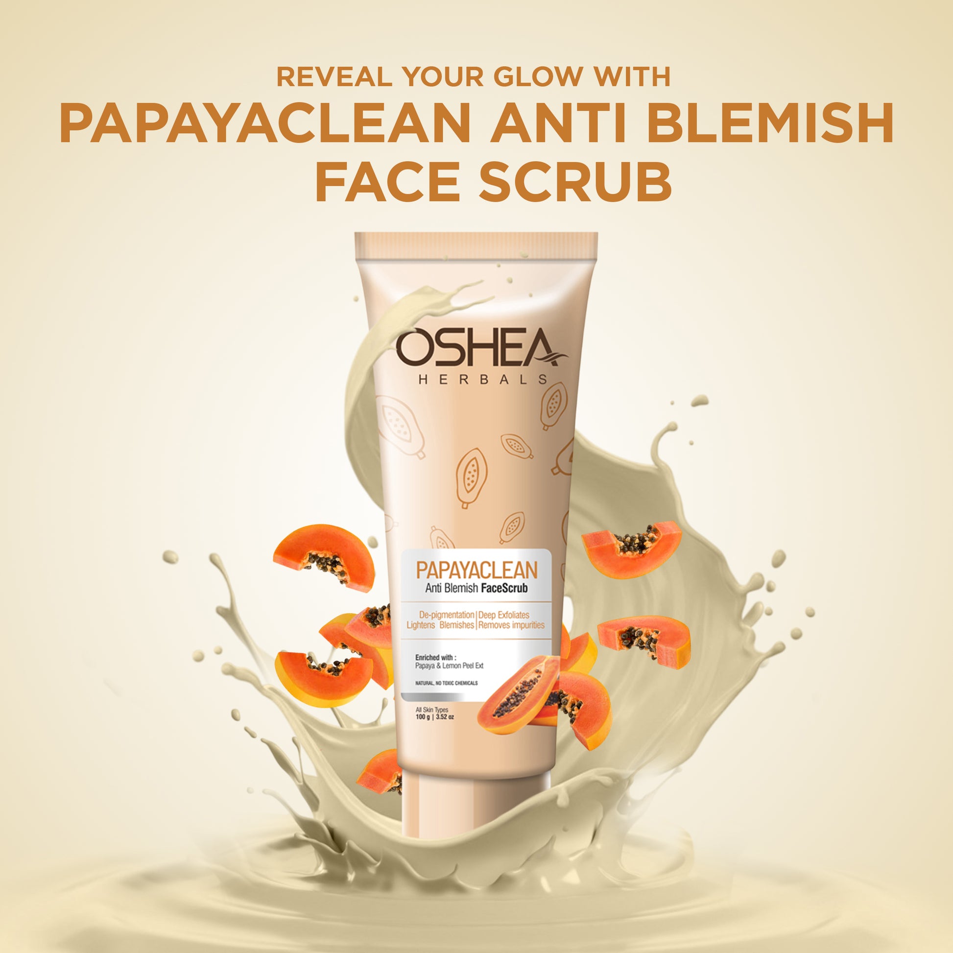 Papayaclean Anti Blemish FaceScrub - Oshea Herbals