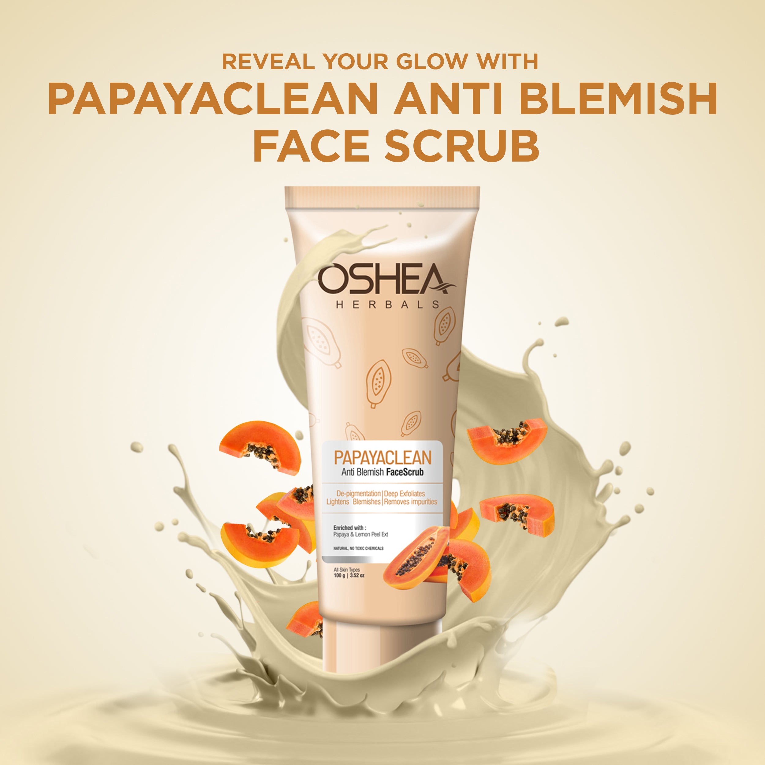 Papayaclean Anti Blemish FaceScrub - Oshea Herbals