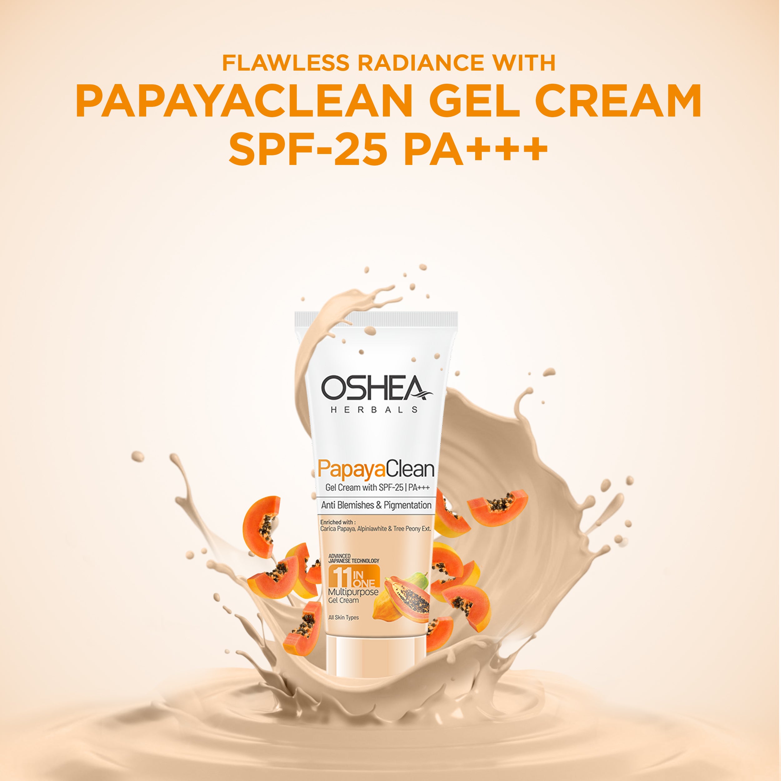Papaya Clean 11 in One Gel Cream with SPF-25 | PA+++