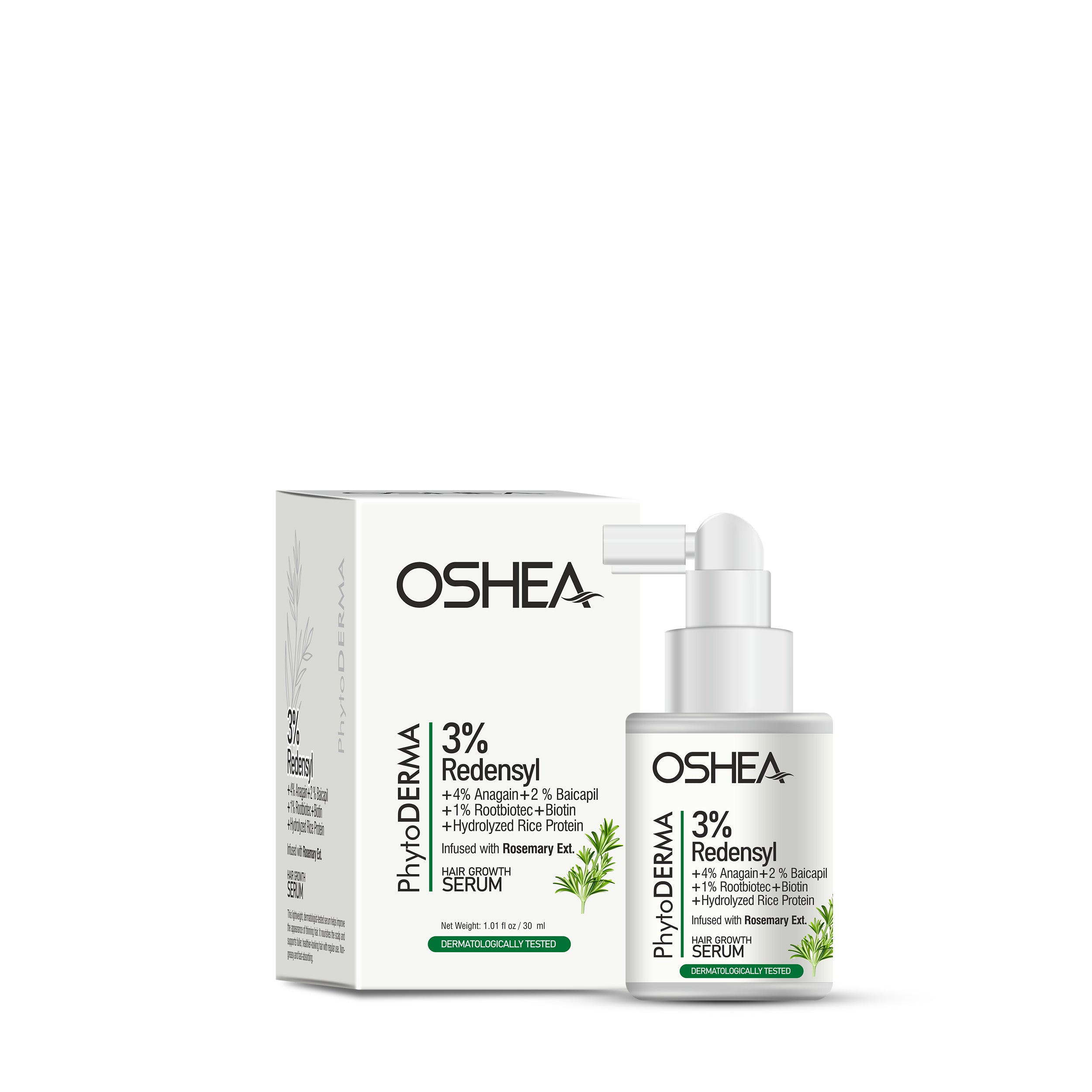 Hair Growth Serum - 3% Redensyl + 2% Baicapil + 1% Rootbiotec + Biotin + Hydrolyzed Rice Protein Infused with Rosemary