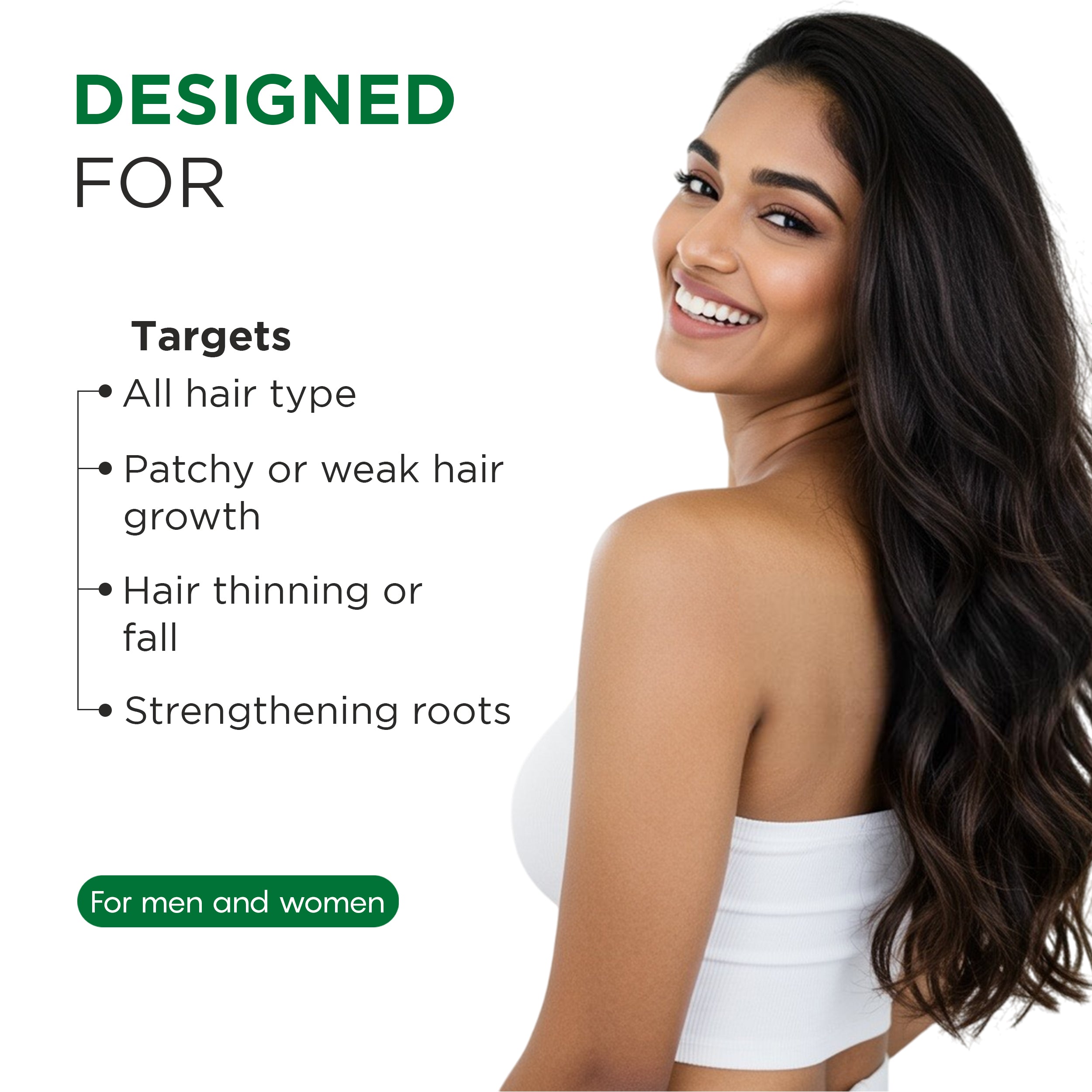 Hair Growth Serum - 3% Redensyl + 2% Baicapil + 1% Rootbiotec + Biotin + Hydrolyzed Rice Protein Infused with Rosemary