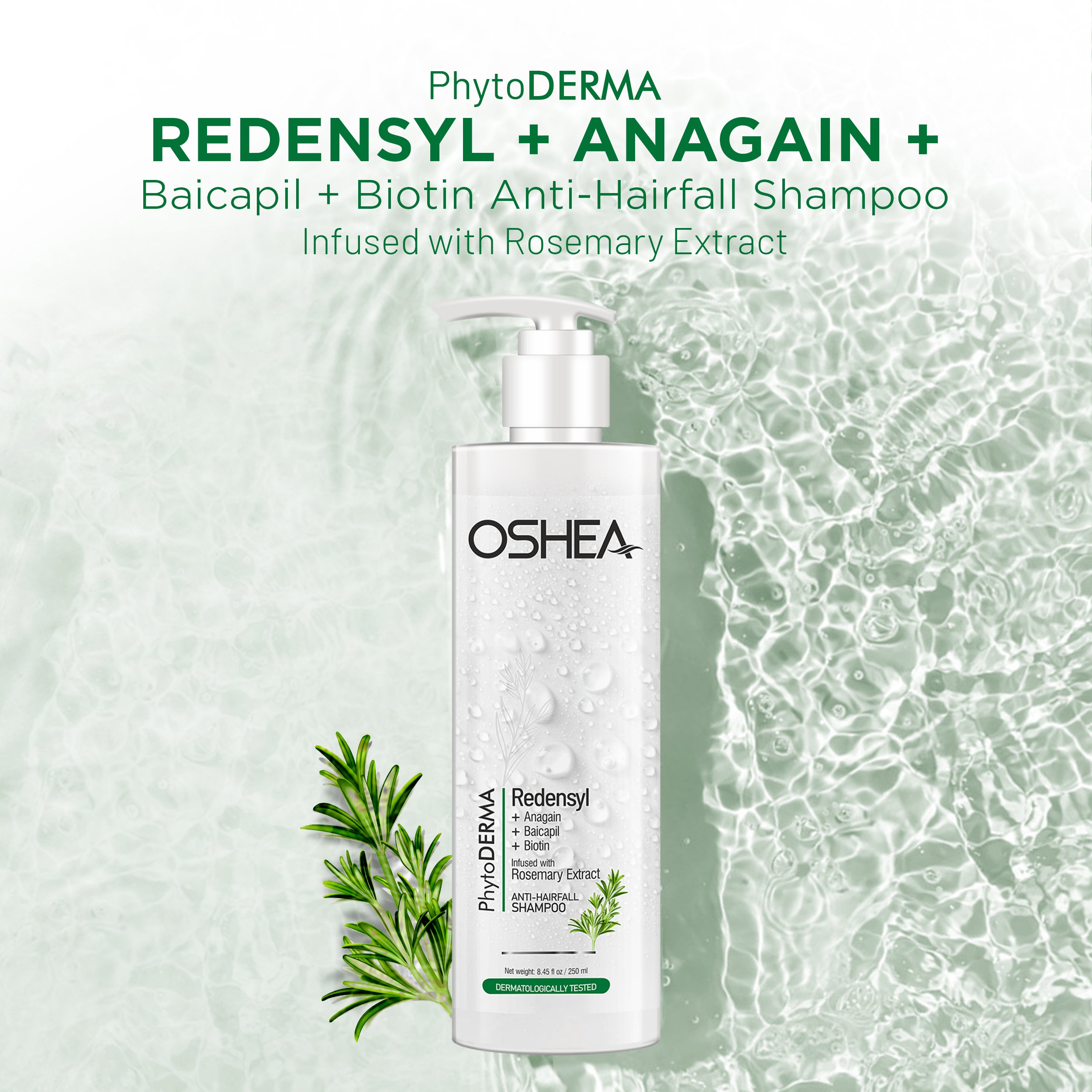 Anti - Hairfall Shampoo - Redensyl + Anagain + Baicapil + Rootbiotec HO, Biotin Infused with Rosemary Extract