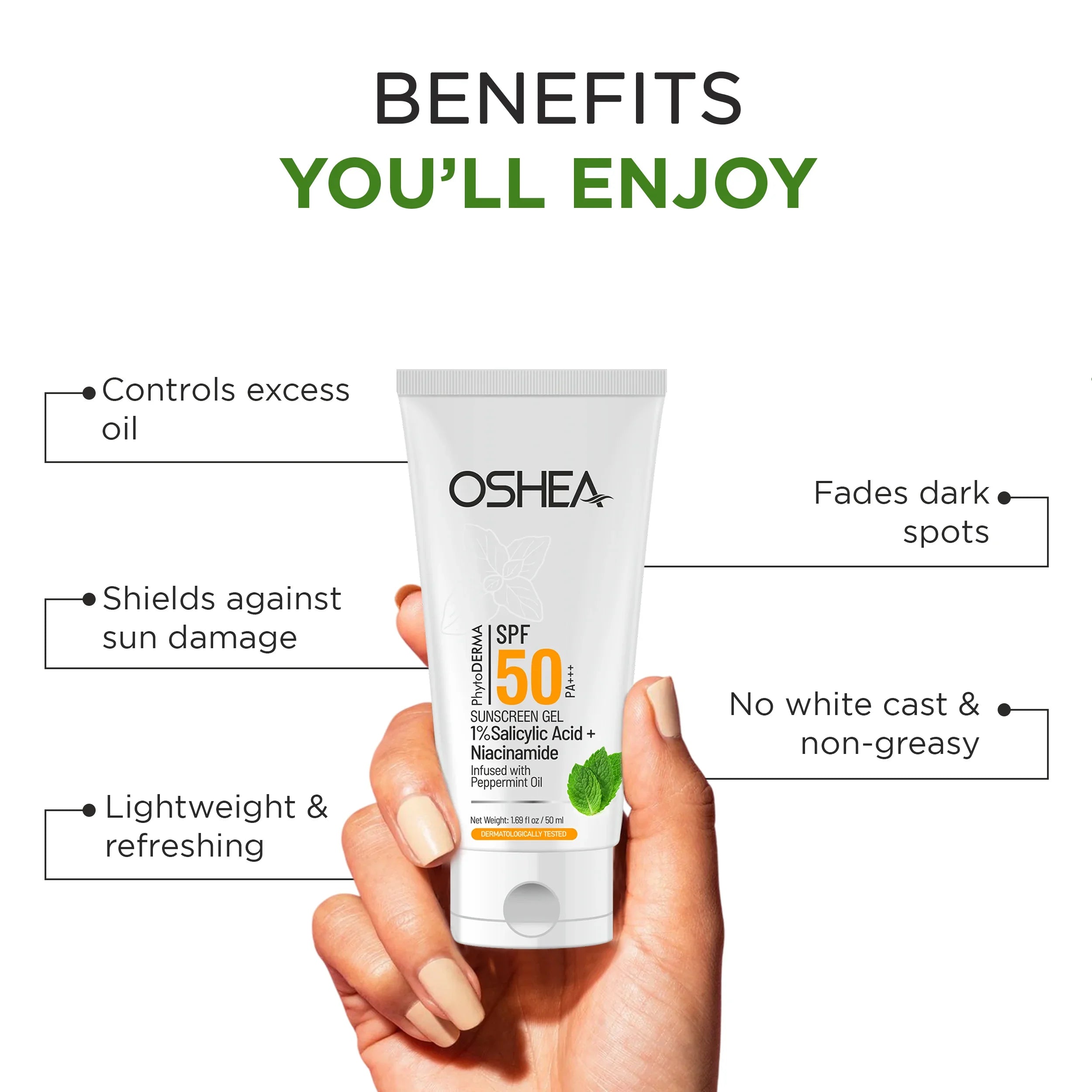 Sunscreen Gel - 1% Salicylic Acid SPF-50 PA+++