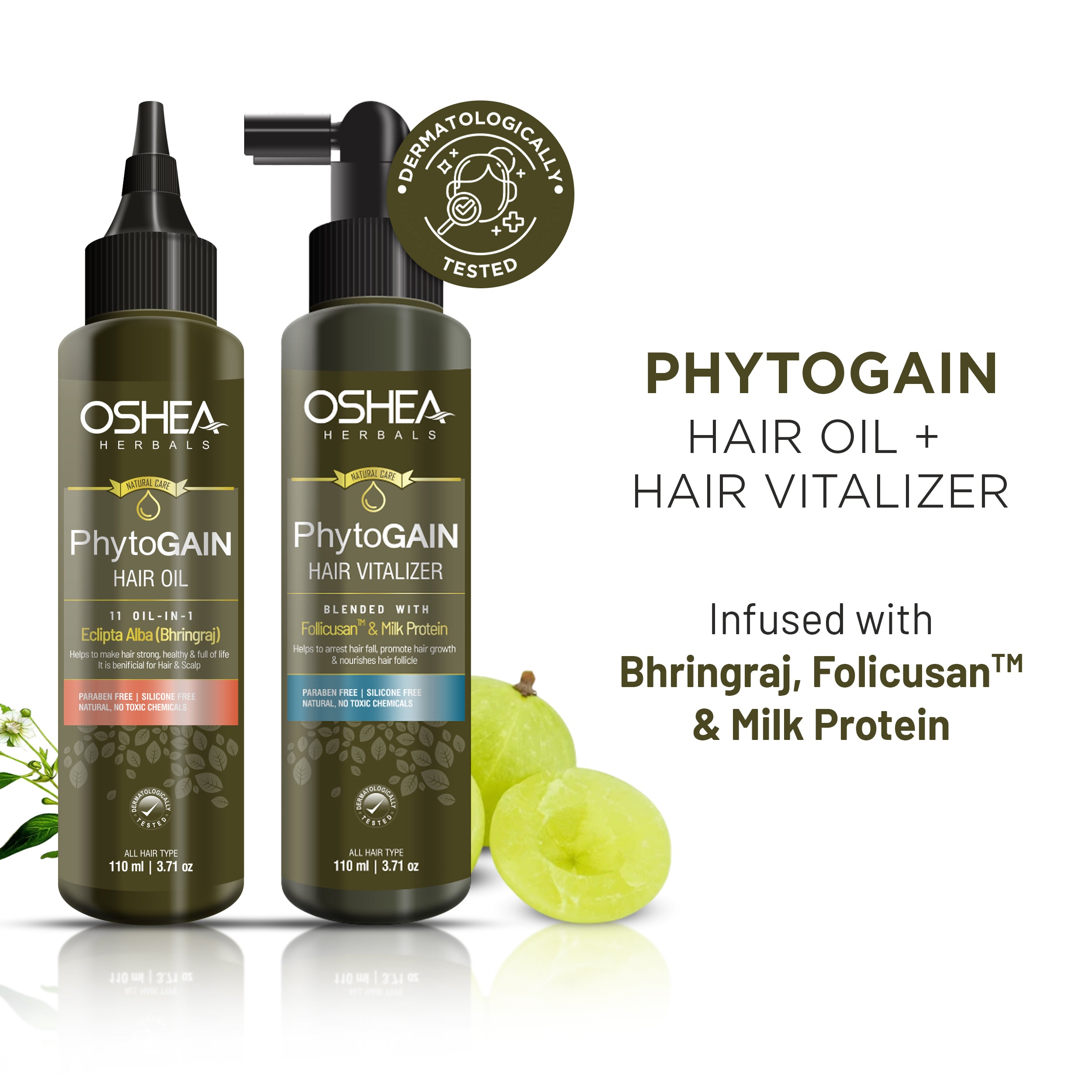 Phytogain Hair Oil +Phytogain Hair Vitalizer Combo