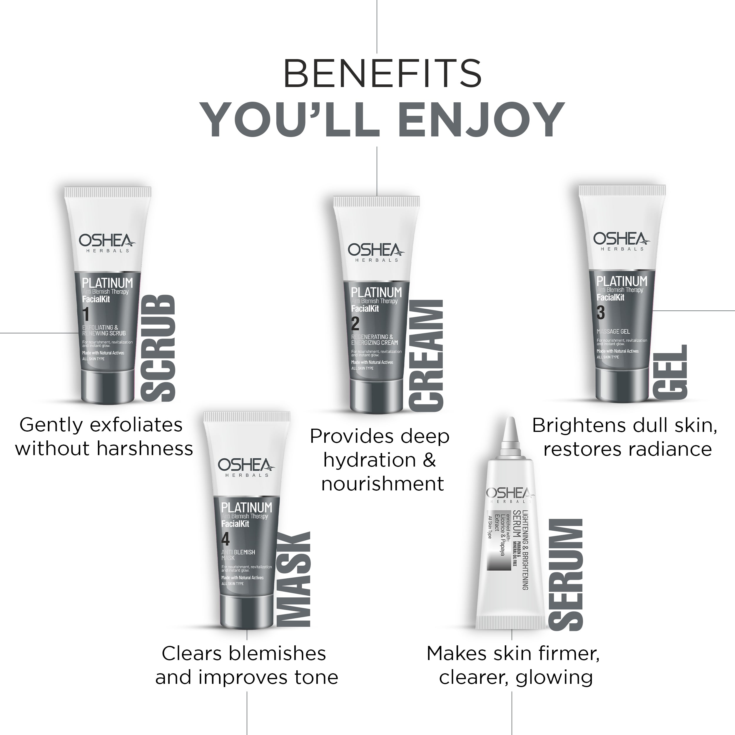 Platinum Anti-Blemish Facial Kit - 64 Gm