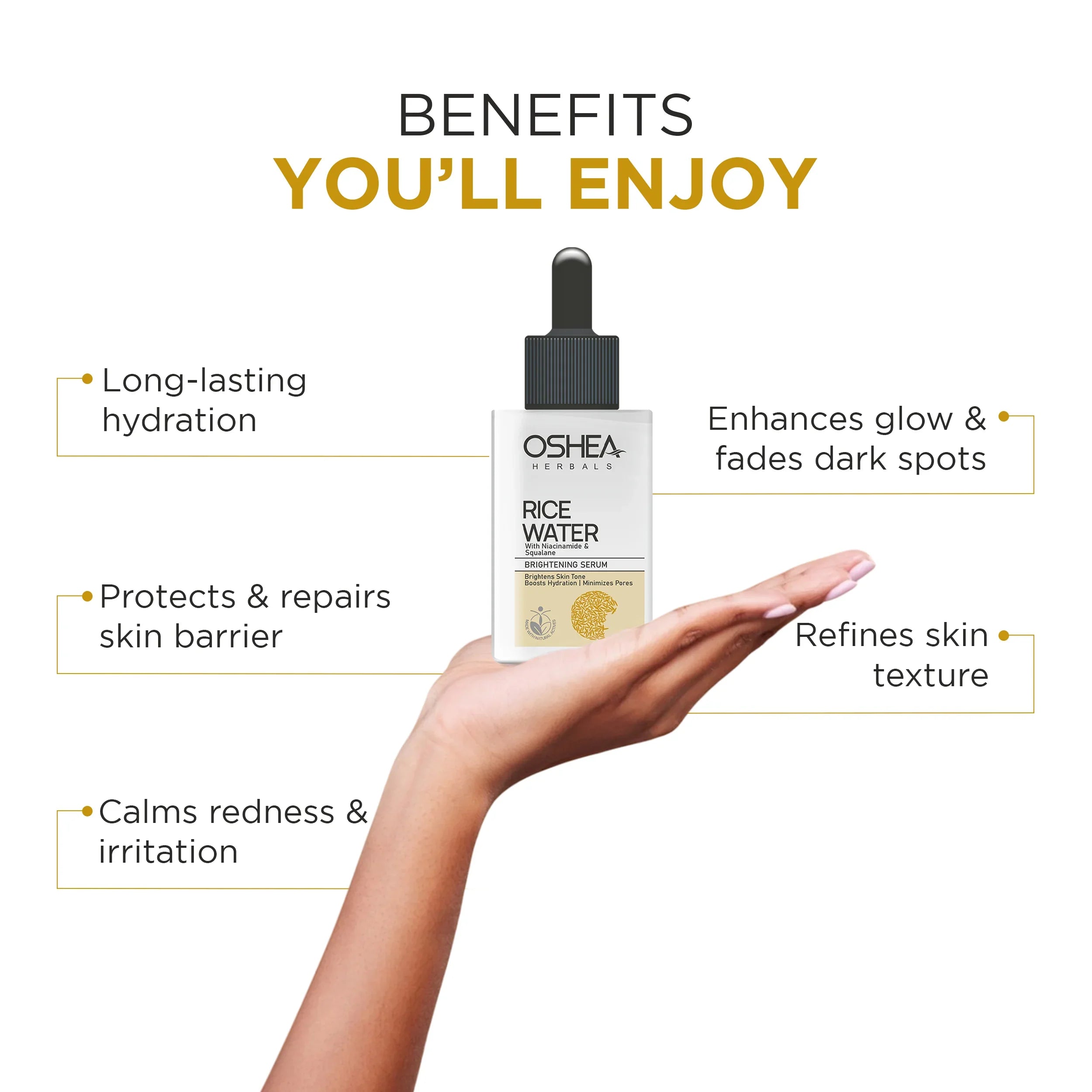 Rice Water Brightening Face Serum - Oshea Herbals