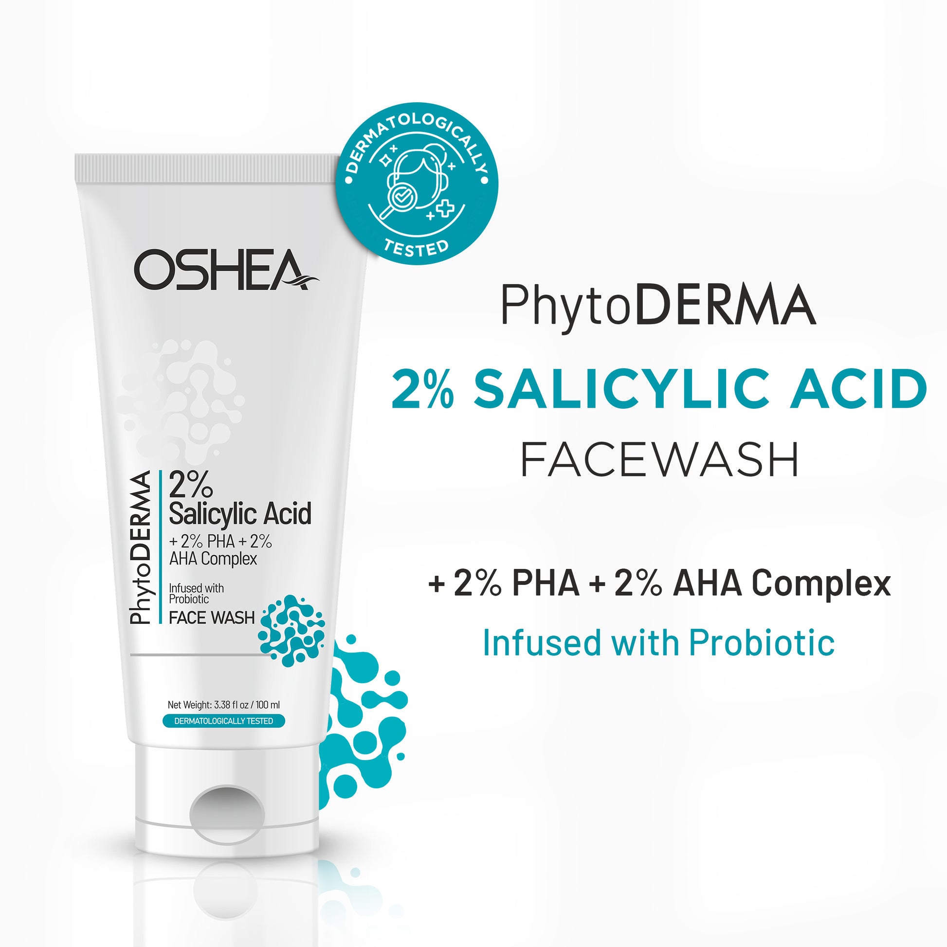 Salicylic Acid Face Wash for Oily & Acne prone skin with Probiotic - Oshea Herbals