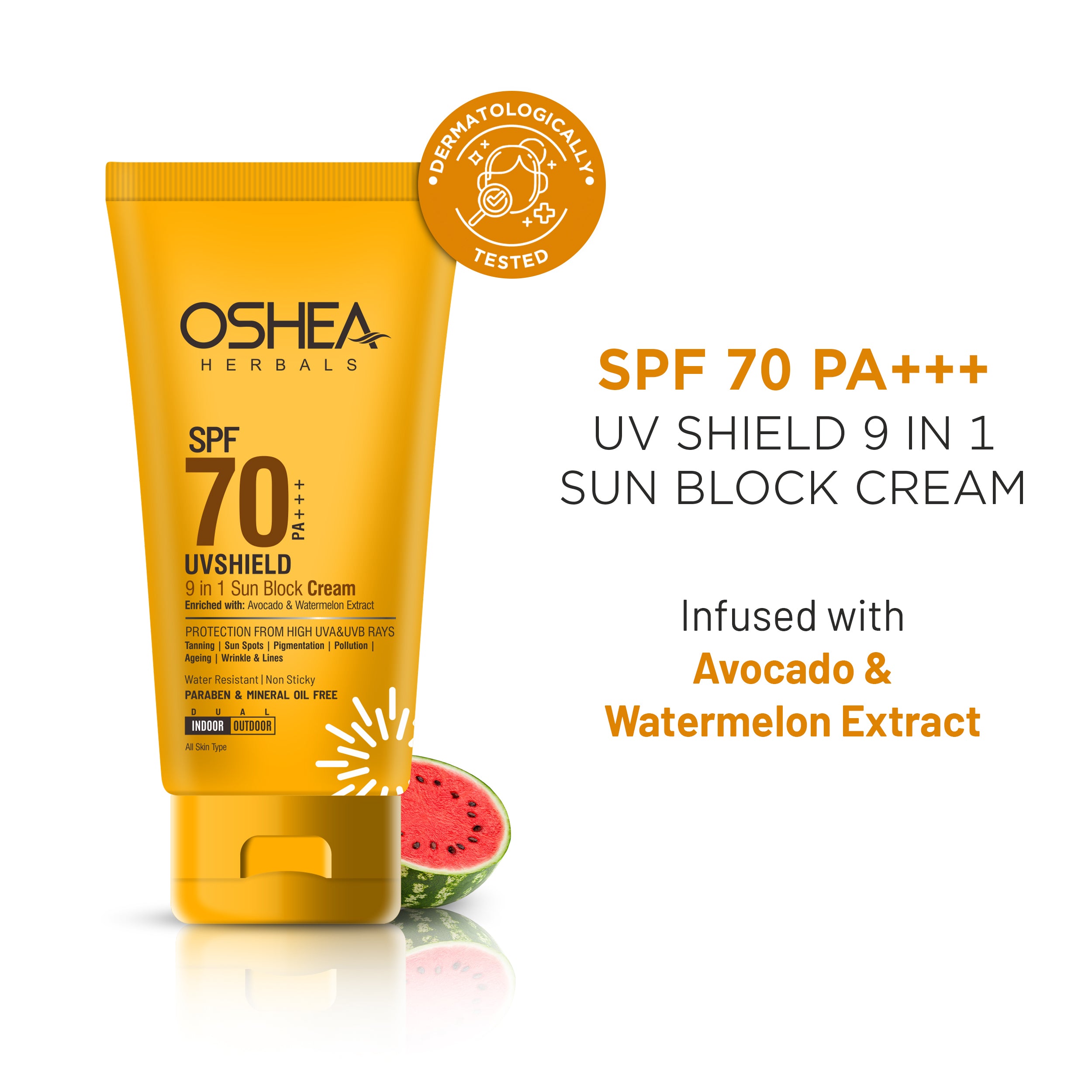 Uv Shield 9 In 1 Sun Block Cream  SPF-70 PA+++