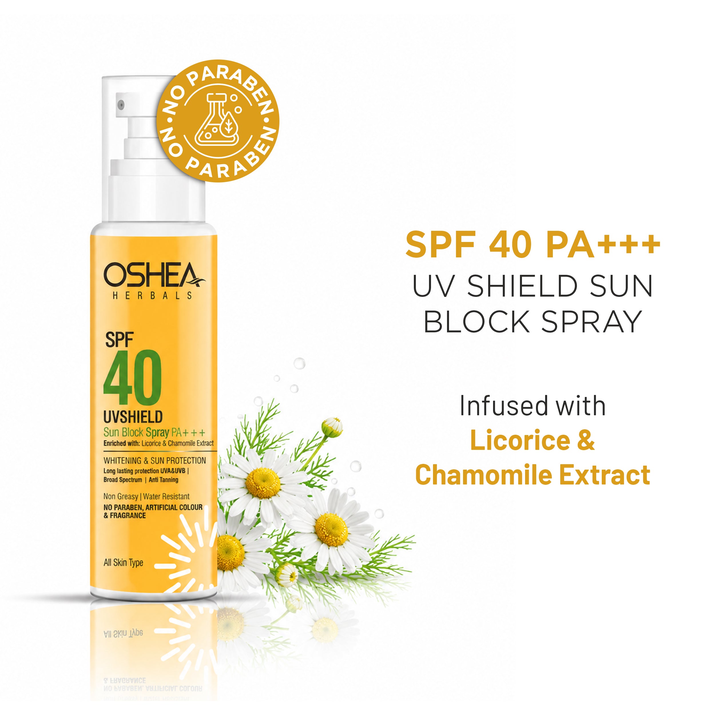 Uv Shield Sun Block Spray SPF 40 PA+++