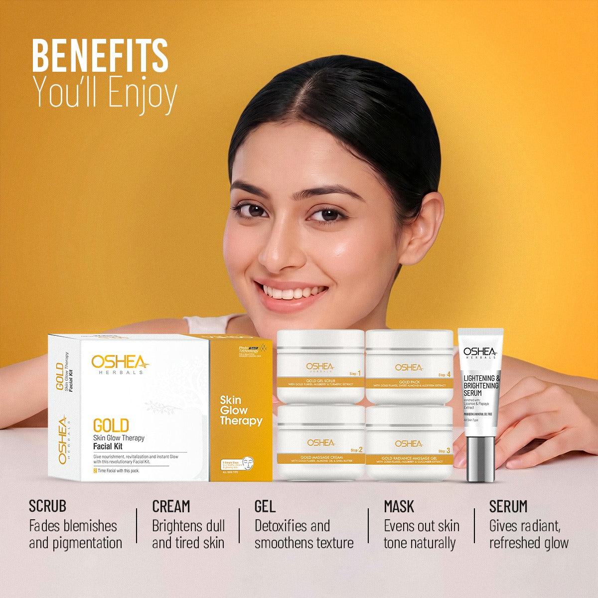 Gold Rejuvenating Facial Kit - Oshea Herbals