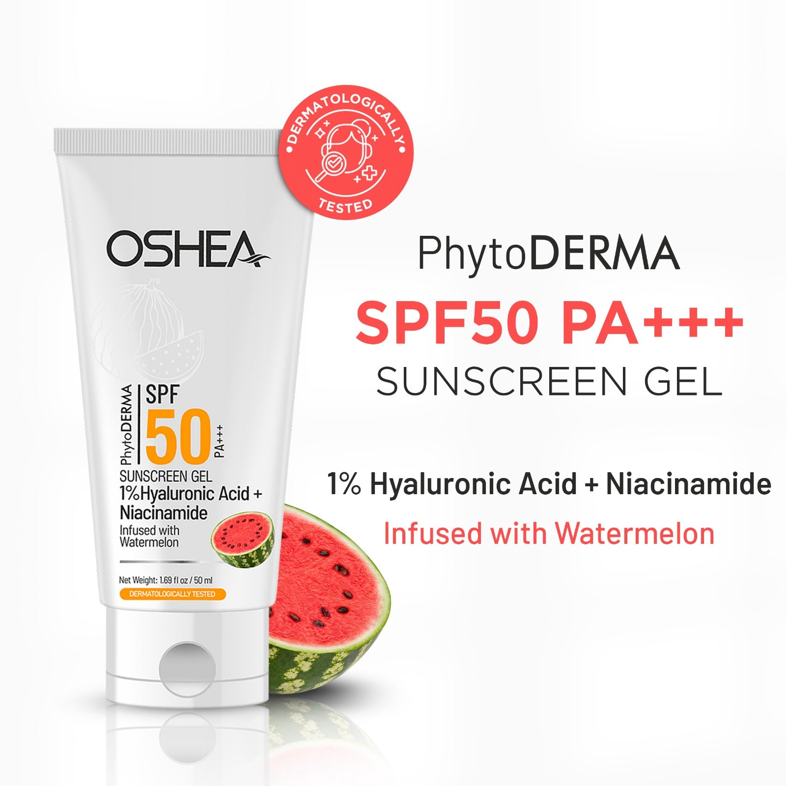 Hyaluronic Acid Sunscreen Gel SPF 50 for Dry and Dehydrated Skin