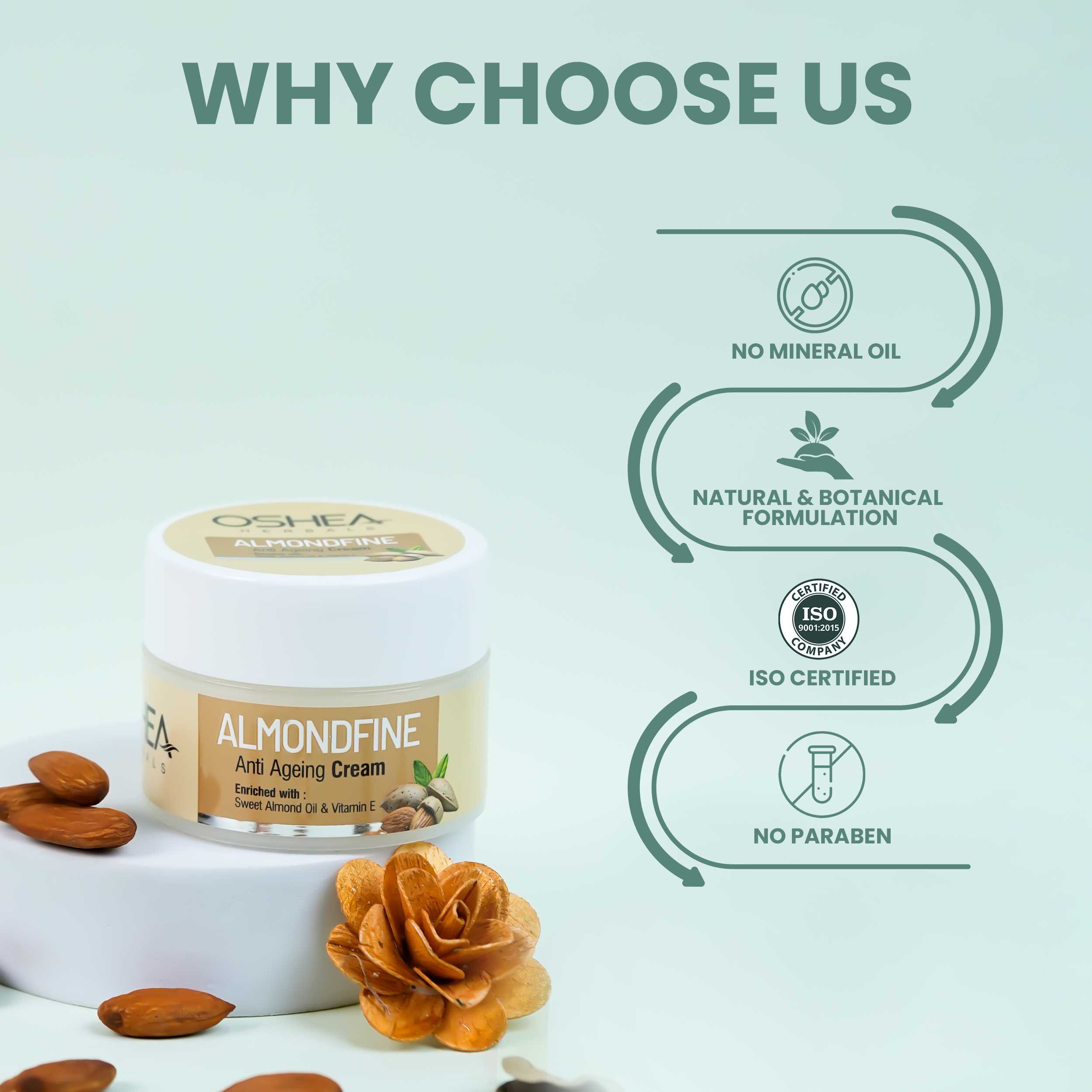 Why Choose Us Almondfine Anti Ageing Cream Oshea Herbals