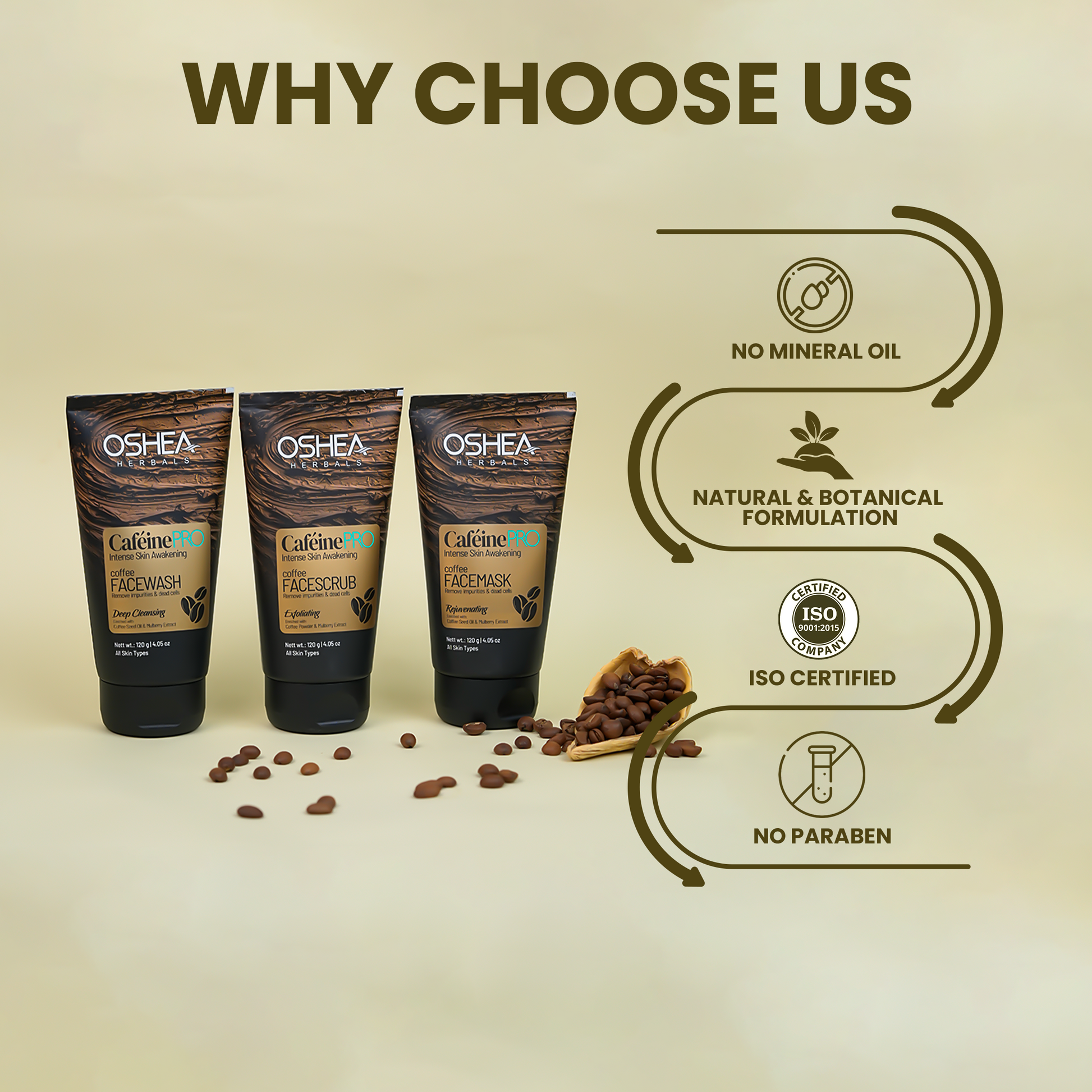 Why Choose Us Cafeine Pro Combo Oshea Herbals