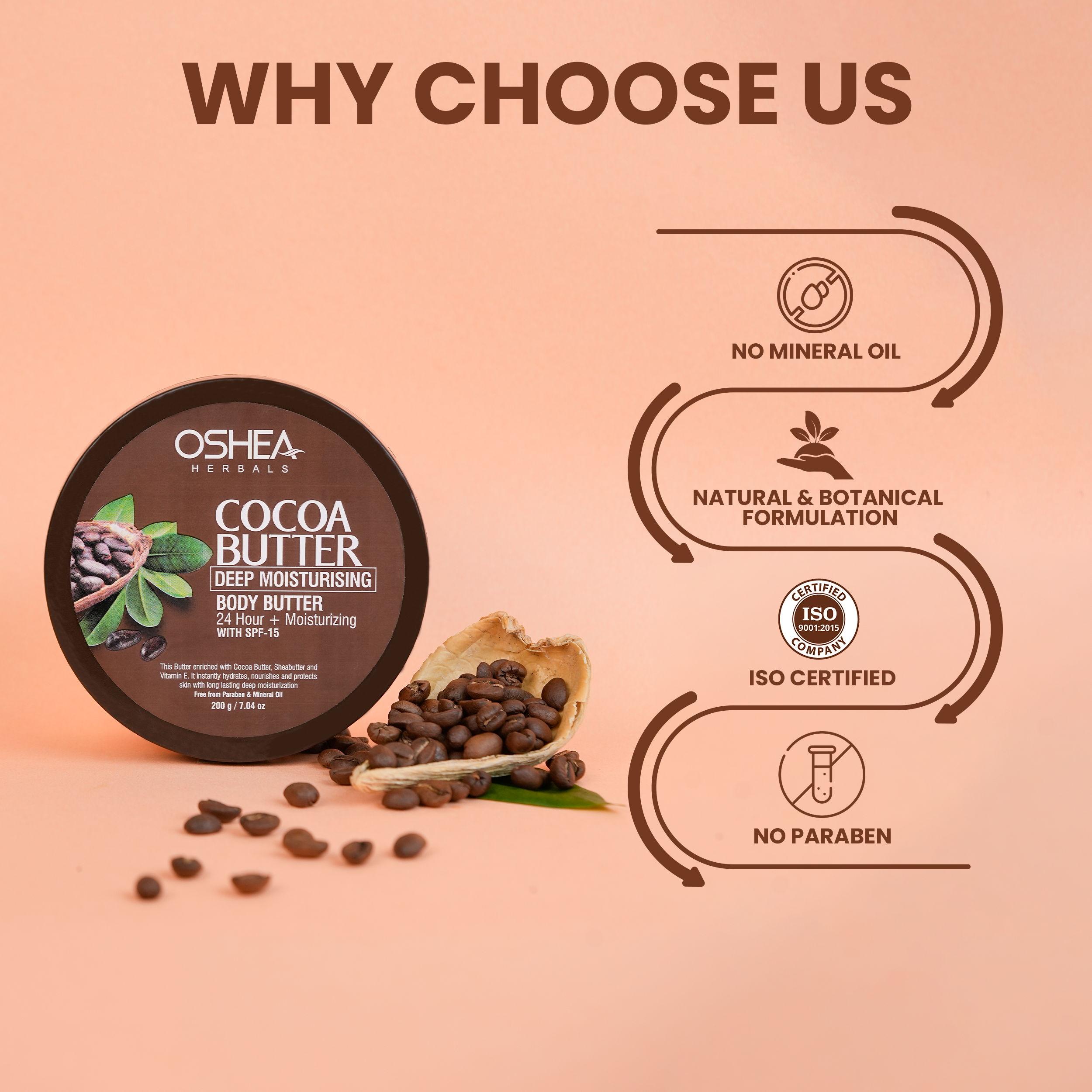 Why Choose Us Cocoa Butter Deep Moisturising Body Butter Oshea Herbals