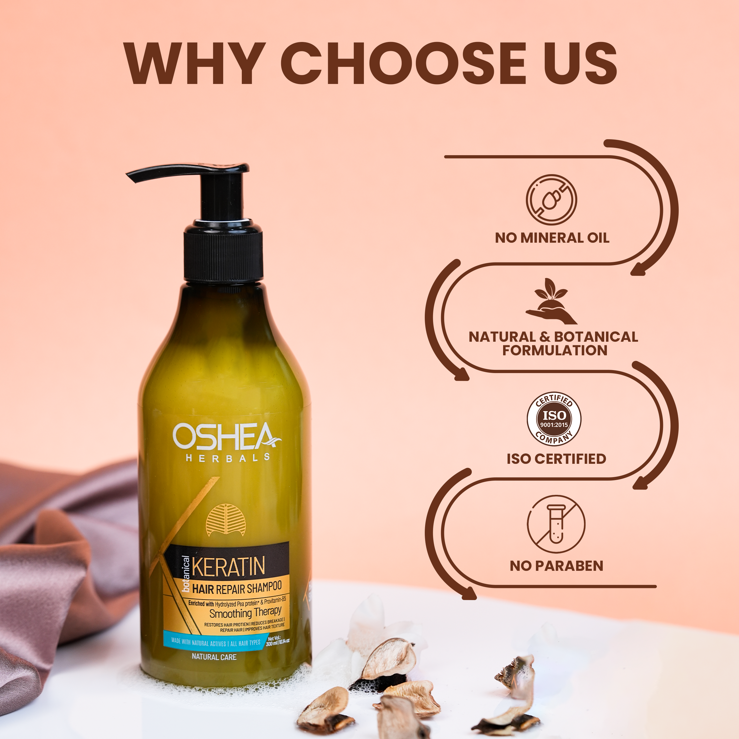  Why Choose Us Keratin Hair Repair Shampoo Oshea Herbals