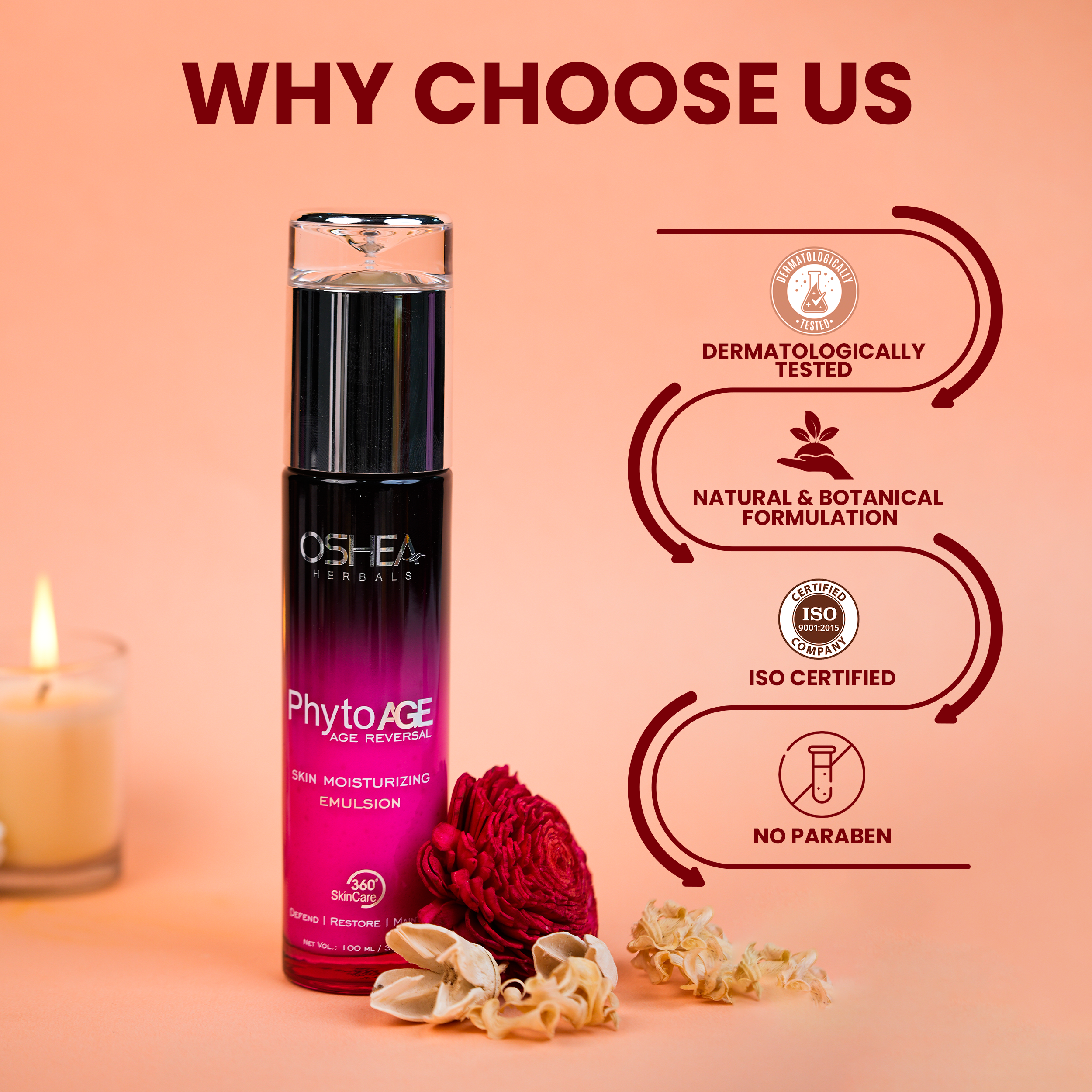 Why Choose Us PhytoAge Skin Moisturising Emulsion Oshea Herbals
