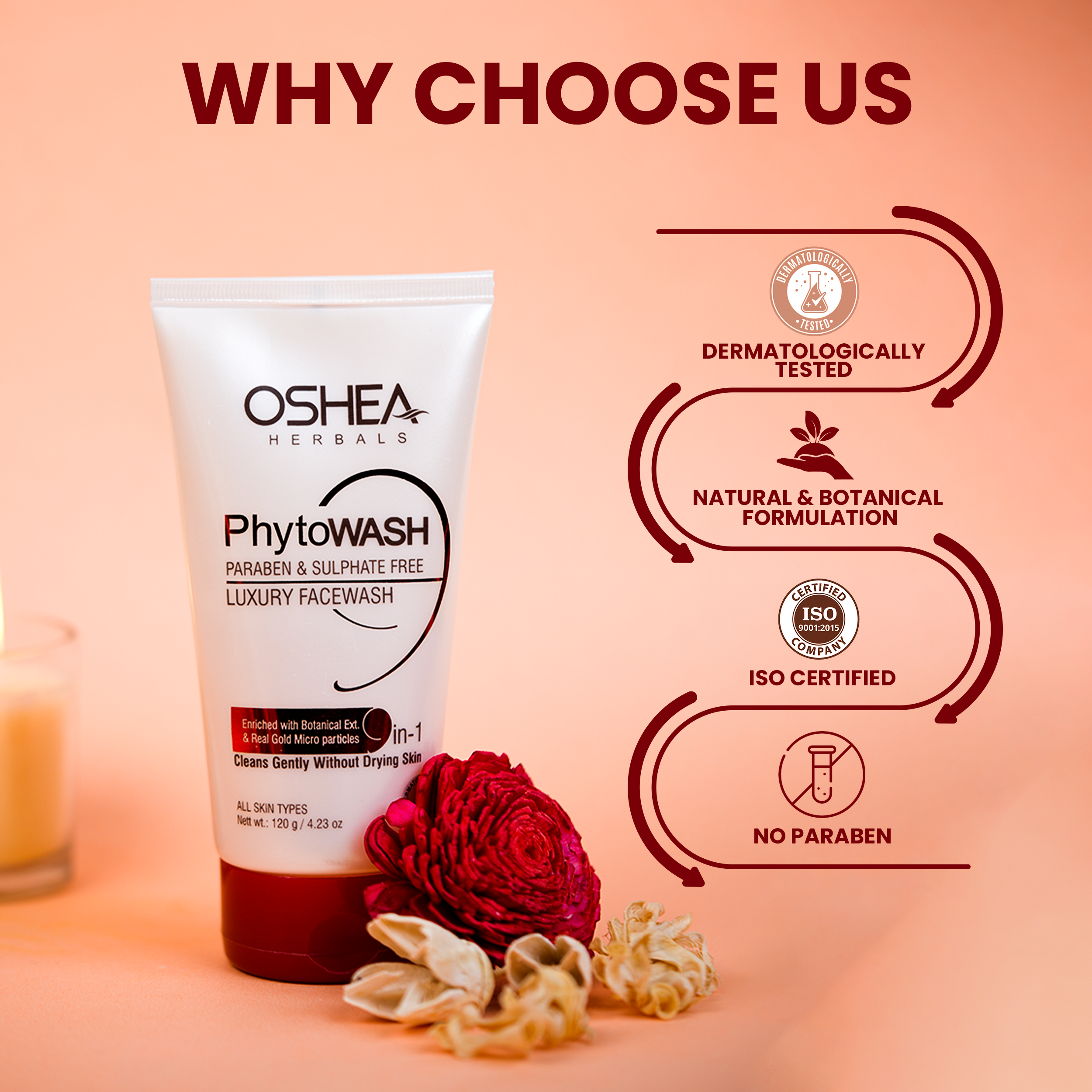 Why Choose Us Phytowash Luxury Facewash Oshea Herbals