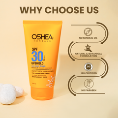 Why choose us UvShield Sun Block Cream SPF30PA Oshea Herbals