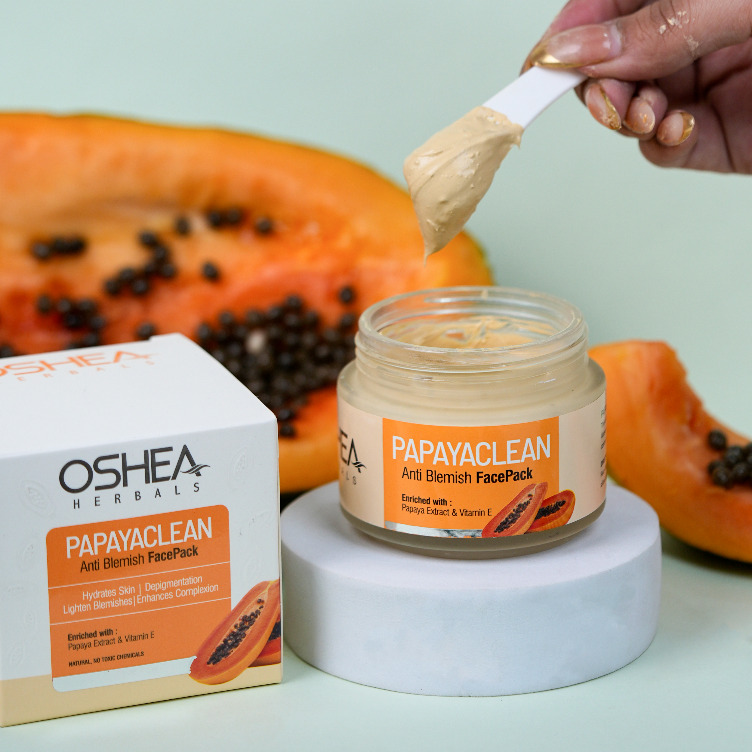 back Papayaclean Anti Blemishes Face pack Oshea Herbals