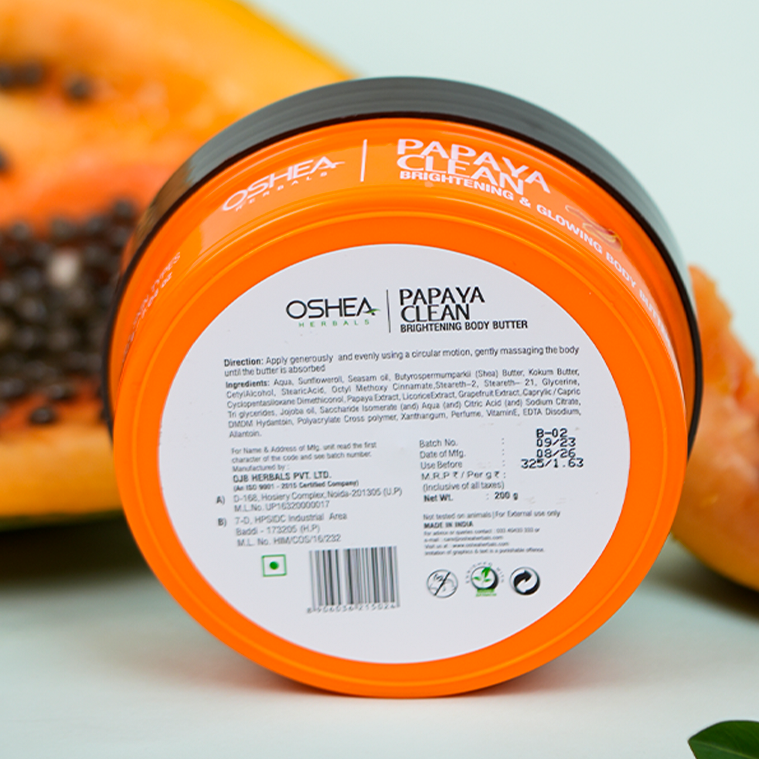 back Papayaclean Brightening_Glowing Body Butter Oshea Herbals