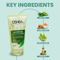 key ingredients Neempure Anti Acne Pimple Face wash Oshea Herbals