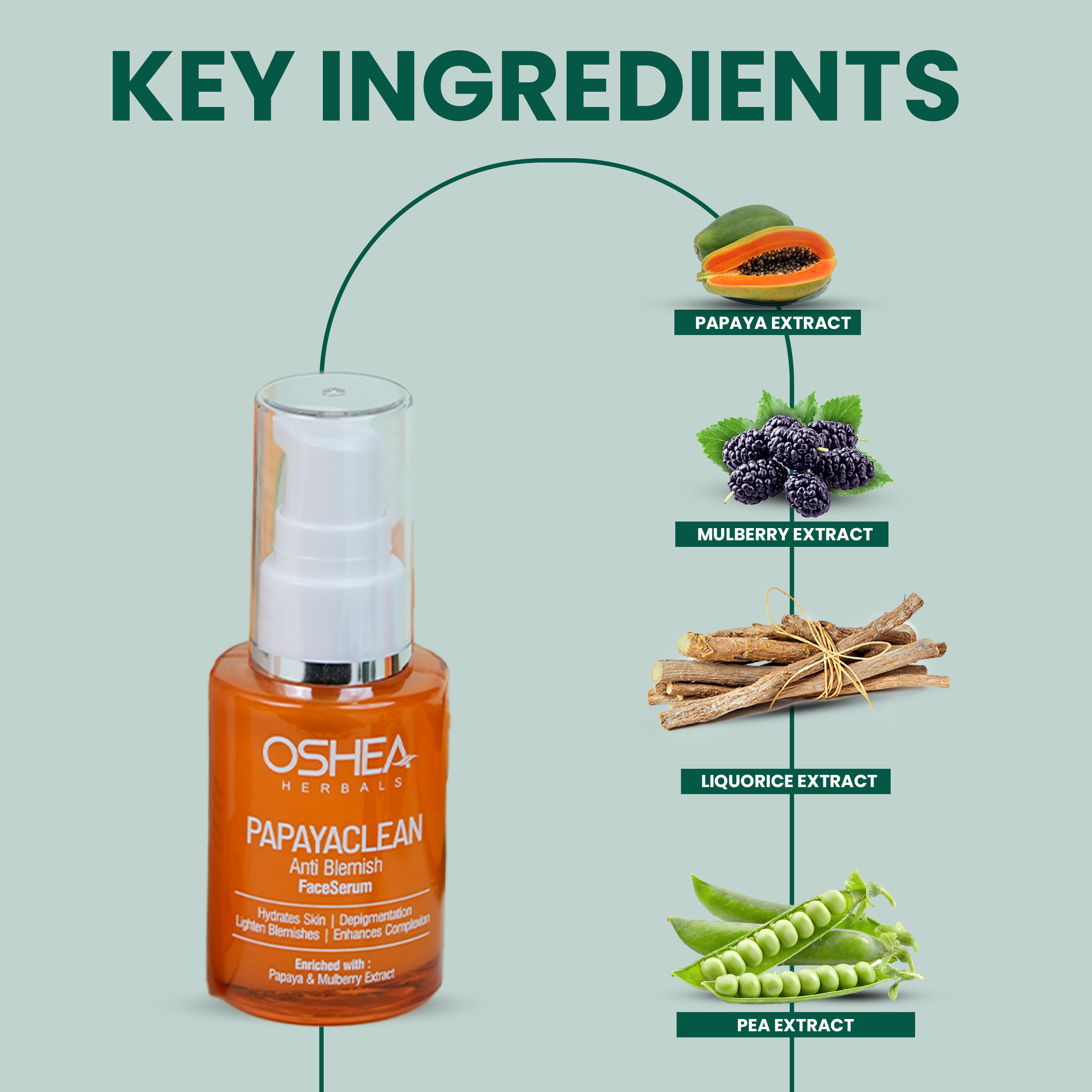 key ingredients Papayaclean Anti Blemishes Face Serum Oshea Herbals