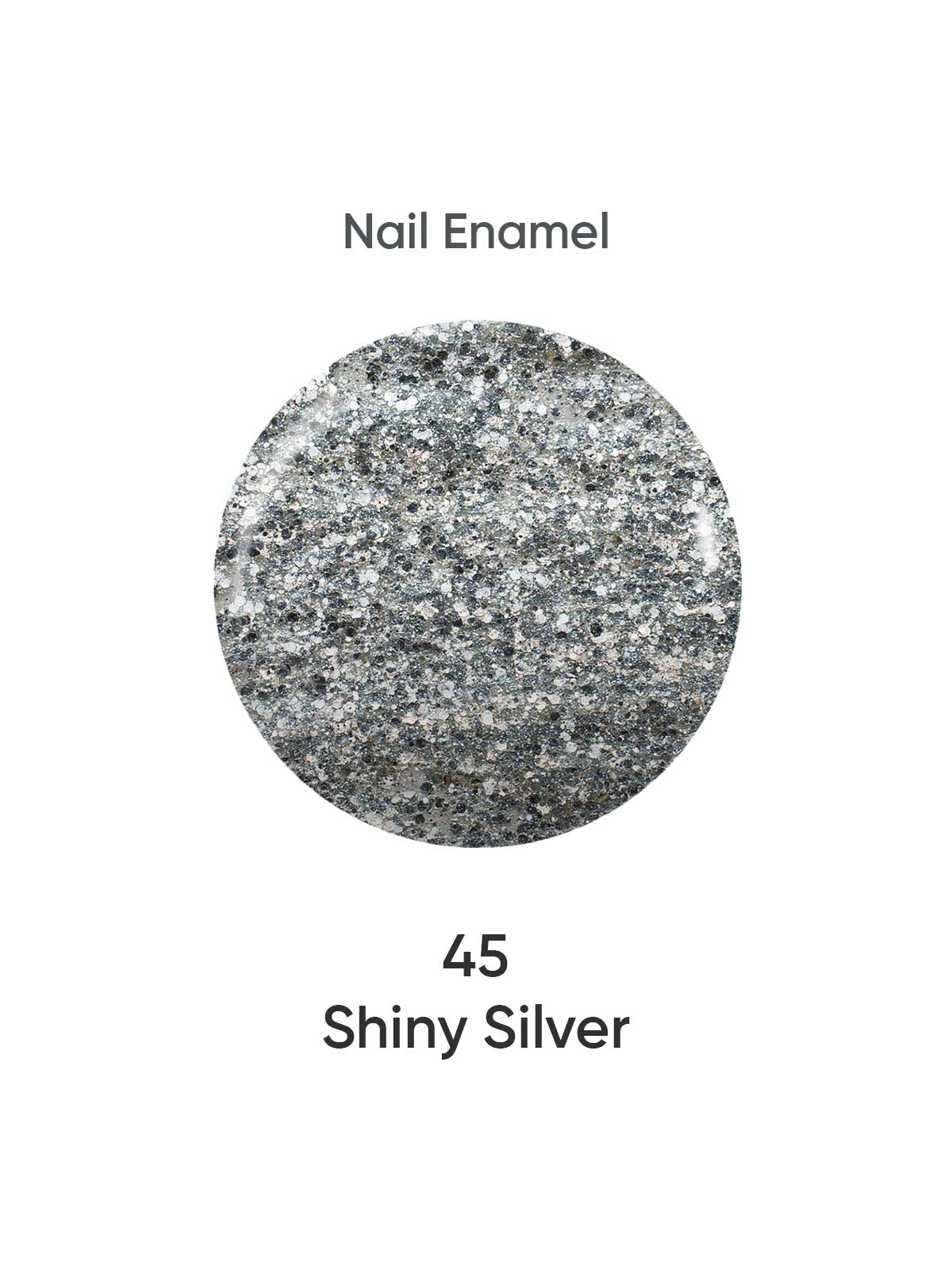 Nail Enamel 45 Shiny Silver