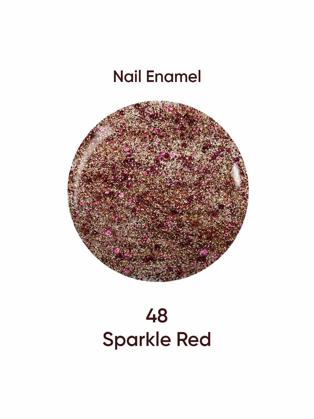 Nail Enamel 48 Sparkle Red