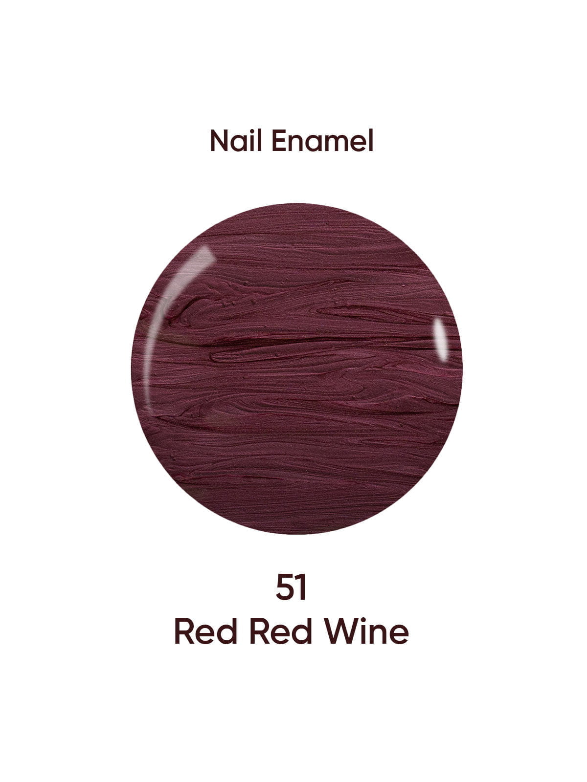 Nail Enamel 51 Red Red Wine