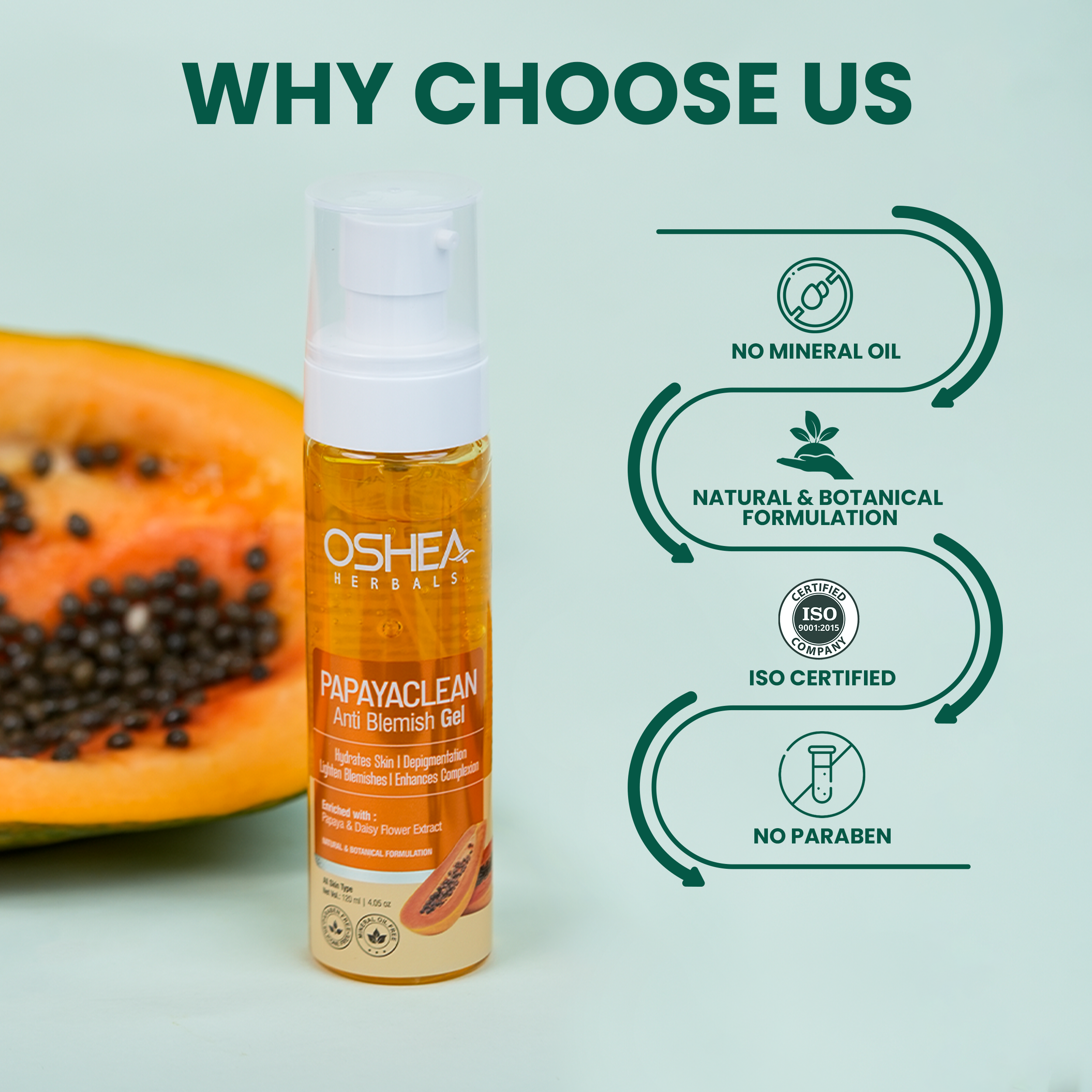 why choose us Papayaclean Anti Blemishes Gel Oshea Herbals